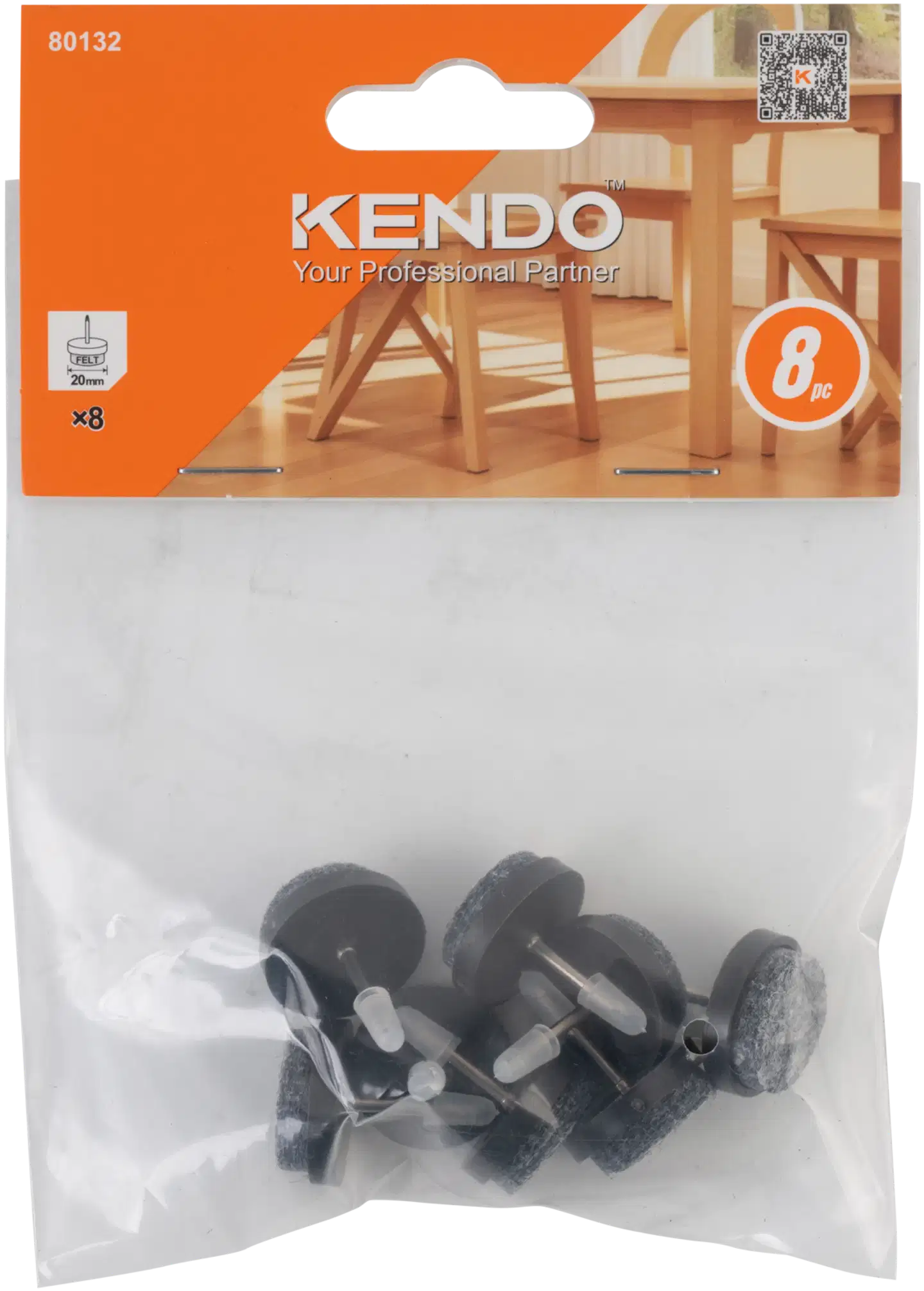 Kendo huopatassu naula 20 mm 8 kpl, mustaharmaa - 1