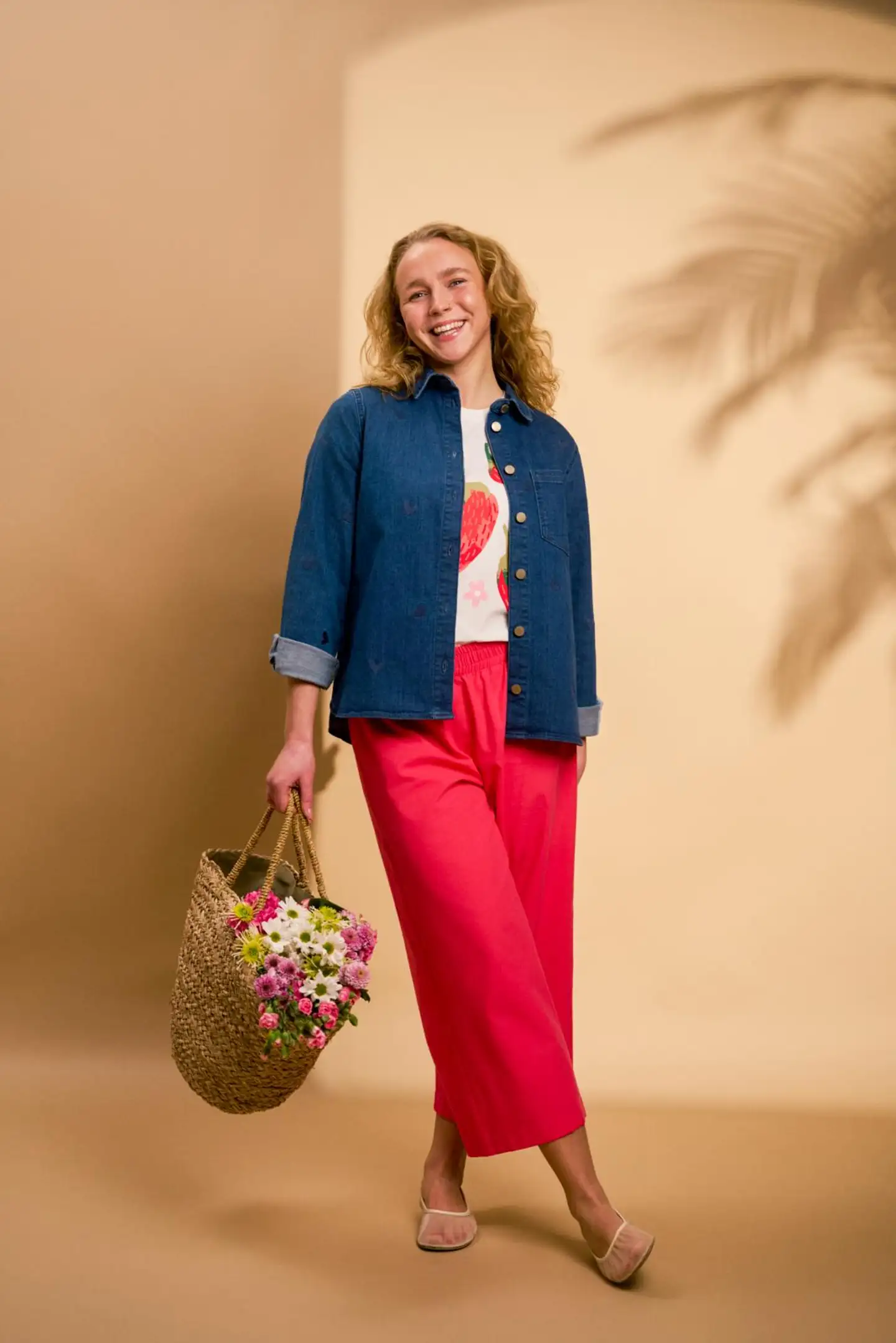 Ma-ia family naisten culottes housut Venla 204155 - koralli - 4