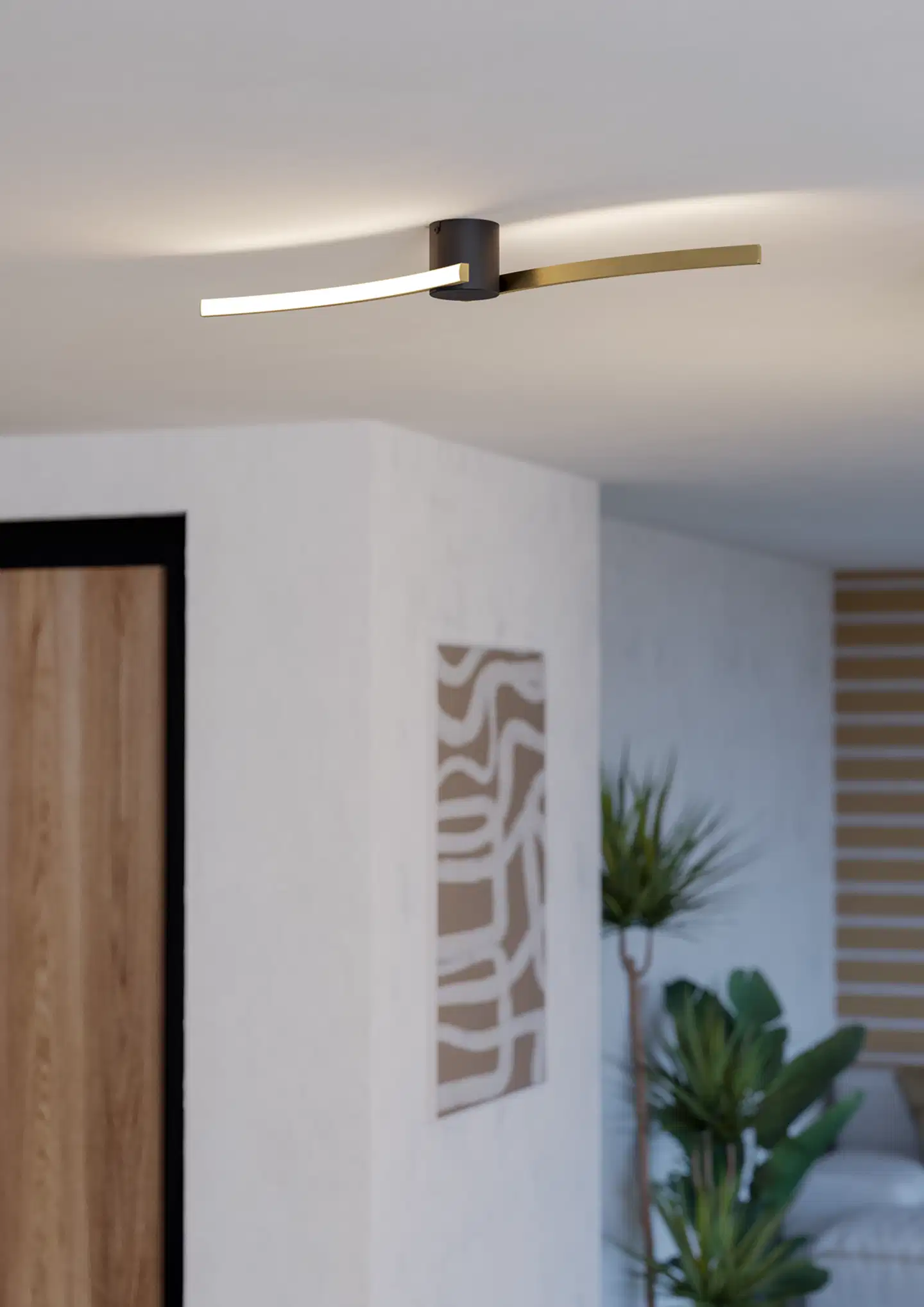 EGLO kattovalaisin Aieta LED 12W musta/messinki - 7