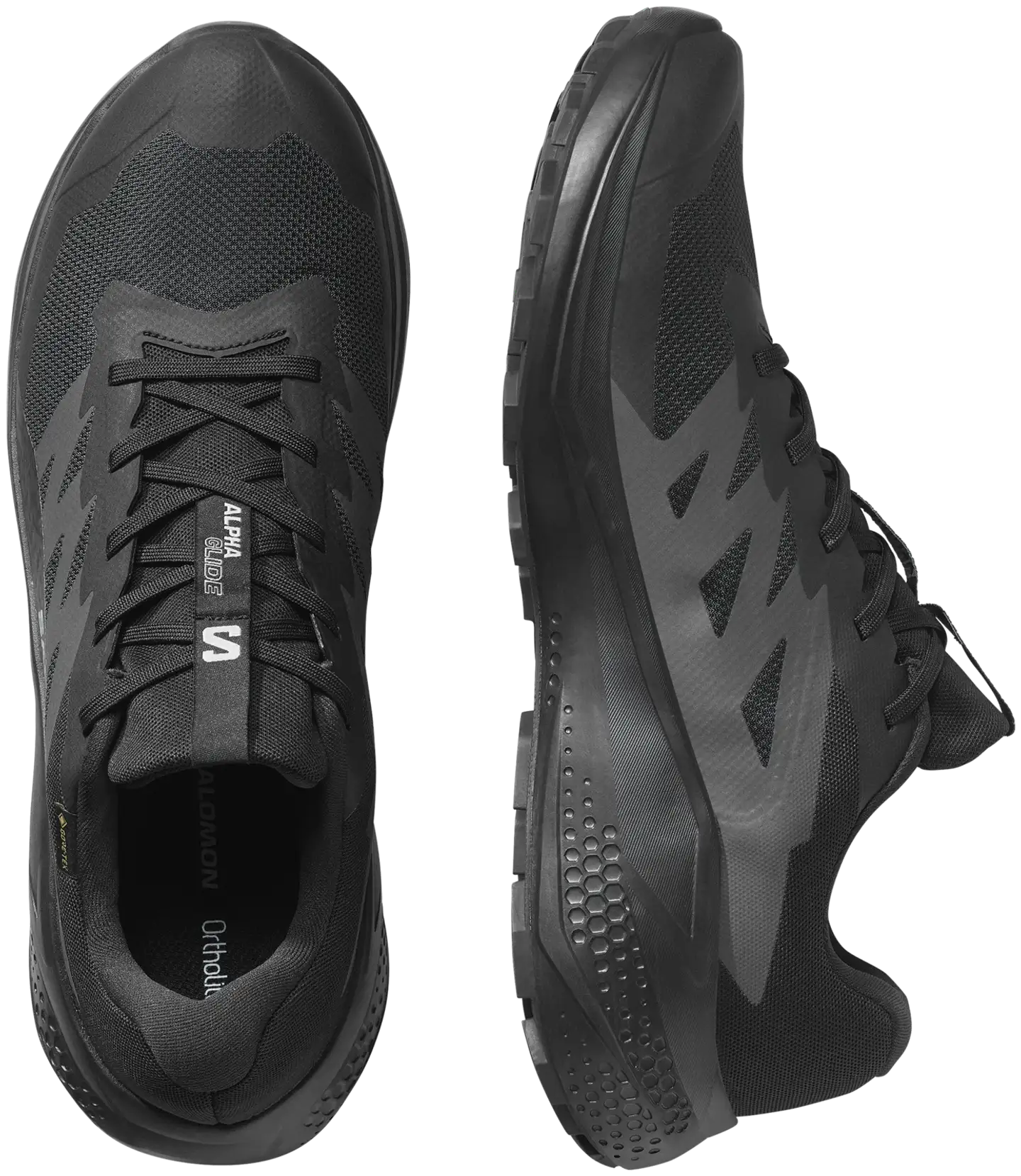 Salomon miesten maastojuoksukengät Alphaglide GTX - Black/Asphalt/Black - 7