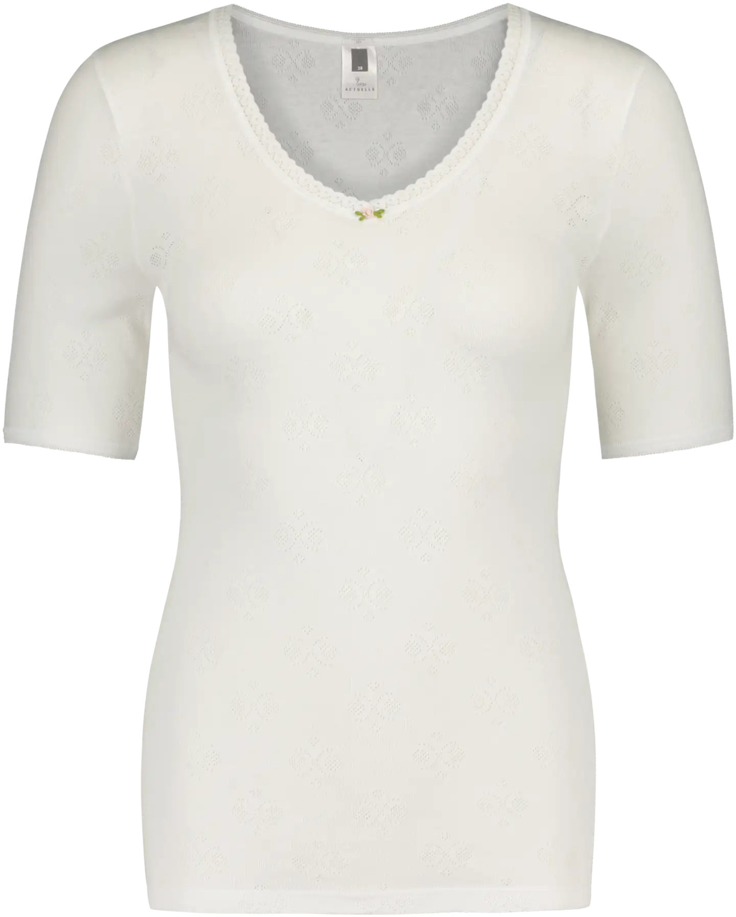 Actuelle naisten lyhythihainen aluspaita AC-39148 - WHITE - 1