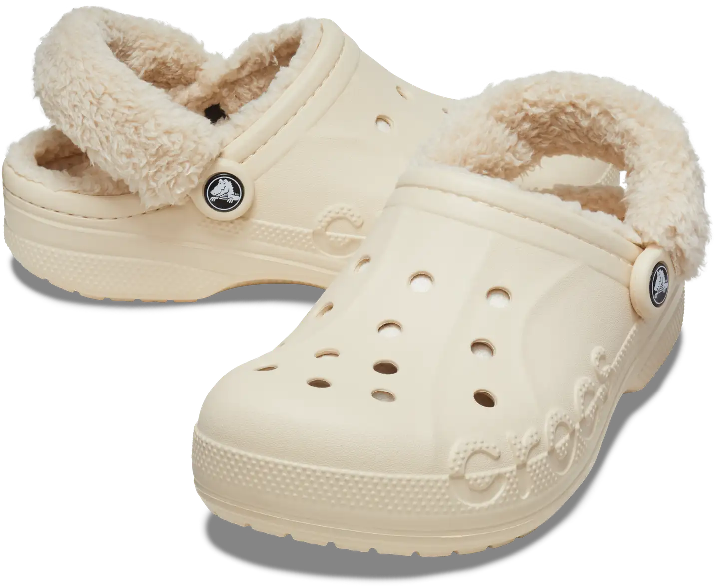 Baya Lined Fuzz Strap Clog - WINTER WHITE - 3