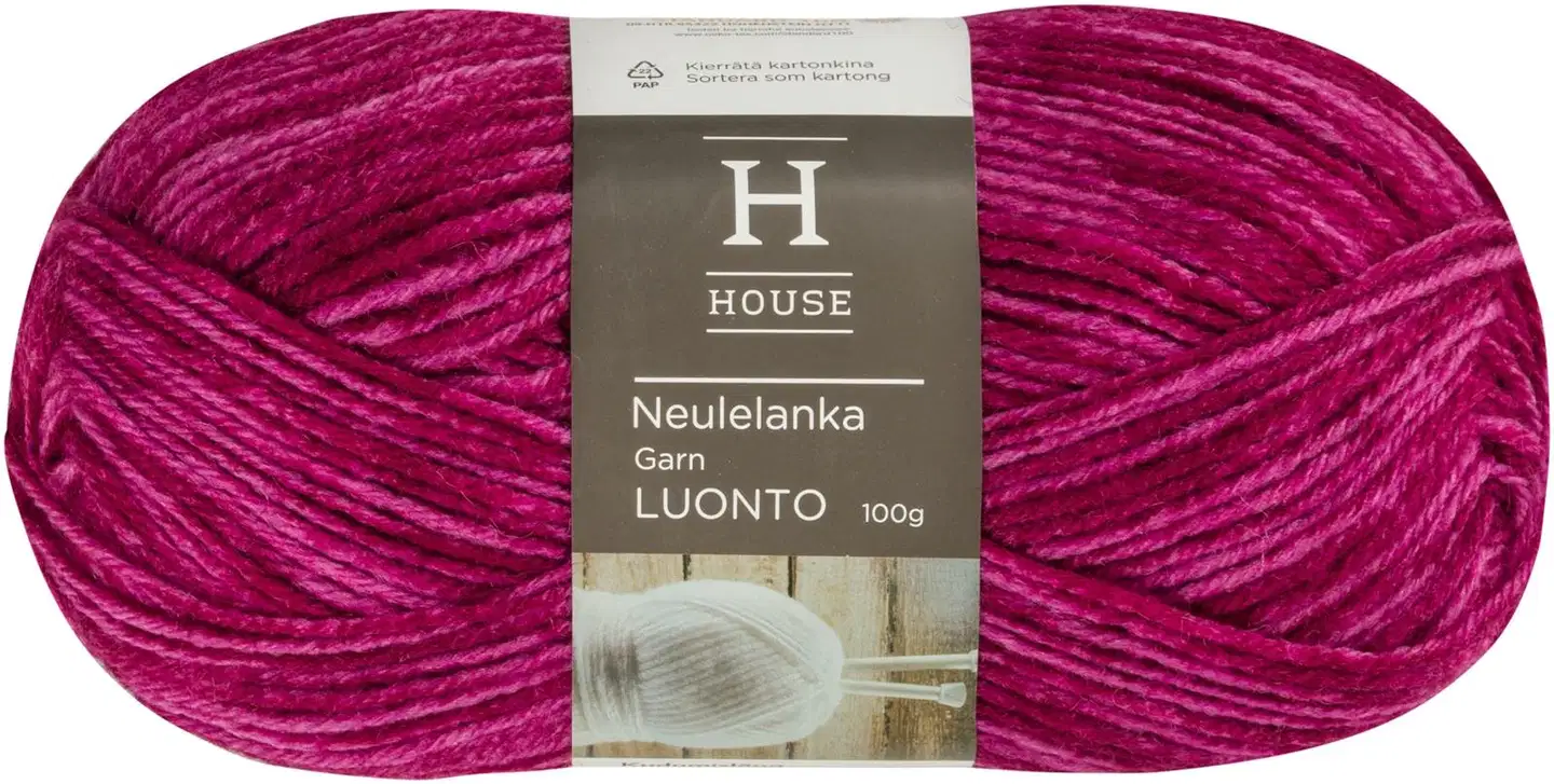 House kuviolanka Luonto 100 g - Fuxia