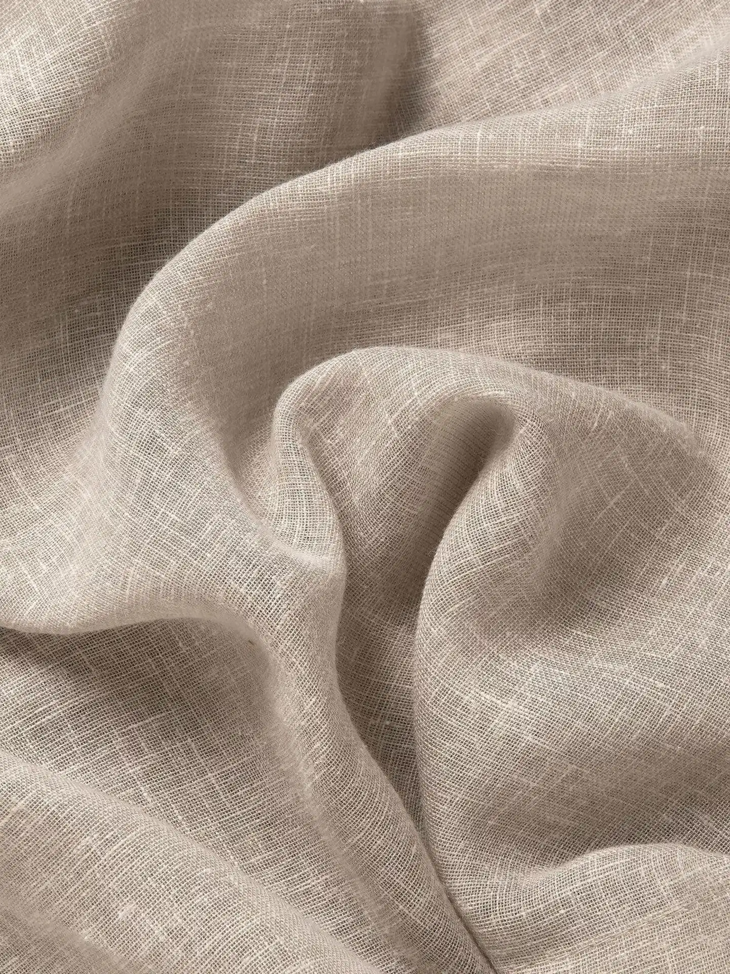 Hasta Saga XL valoa suodattava pellavasekoiteverho, beige - 2