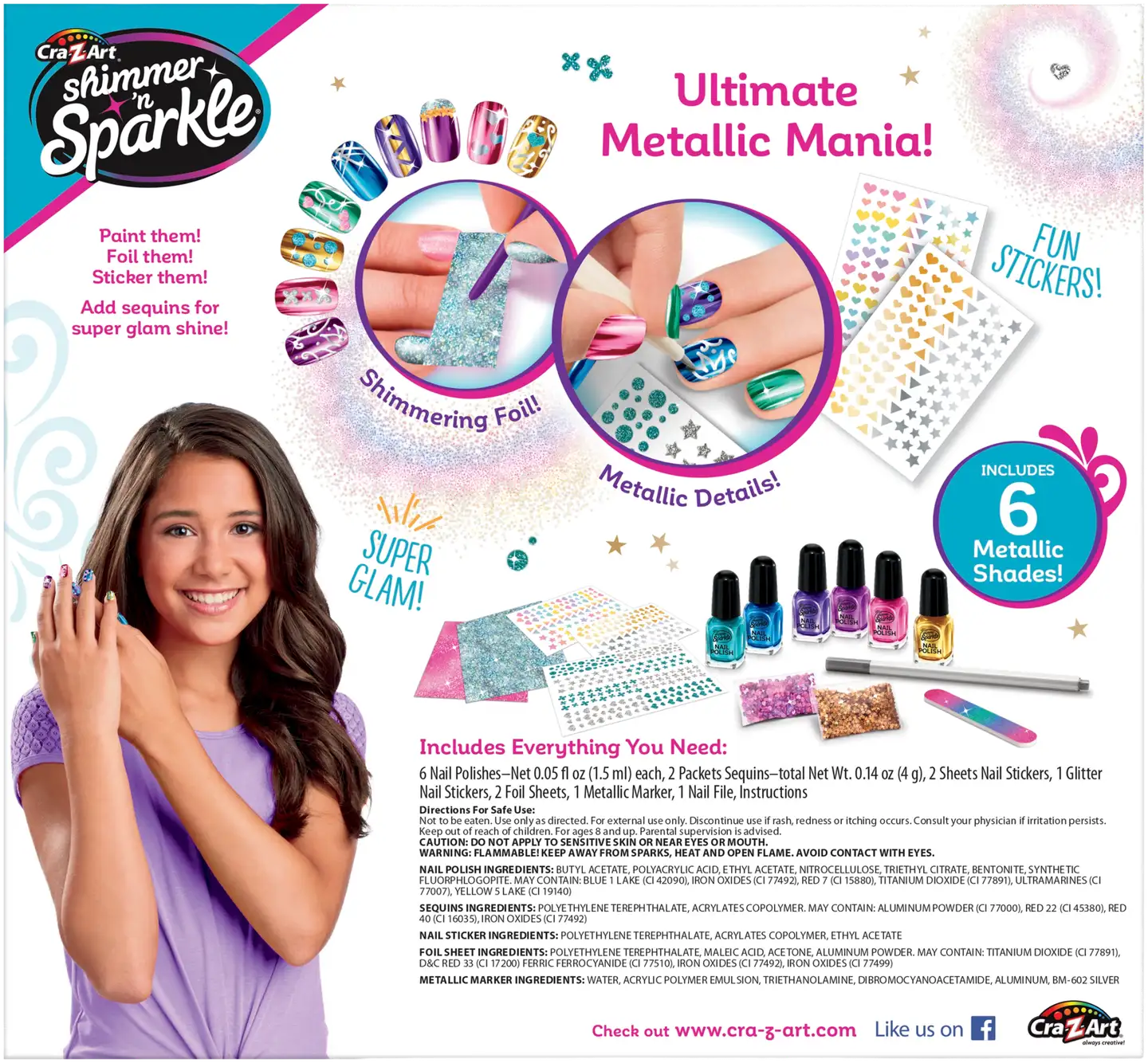 Shimmer N Sparkle Metallic Rainbow Kynsitaidesetti - 2