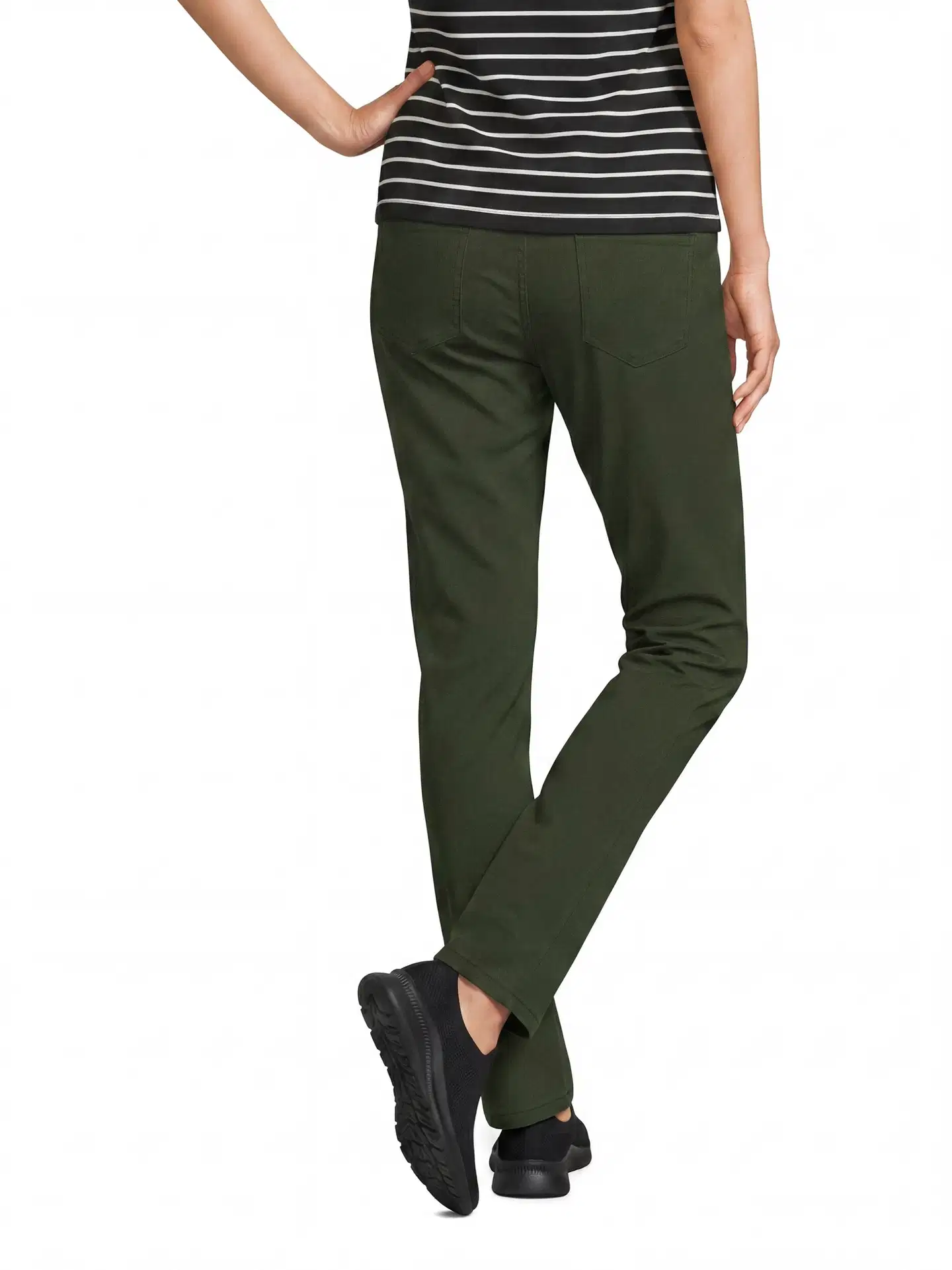 House naisten stretch-housut 222H262908 - green - 3