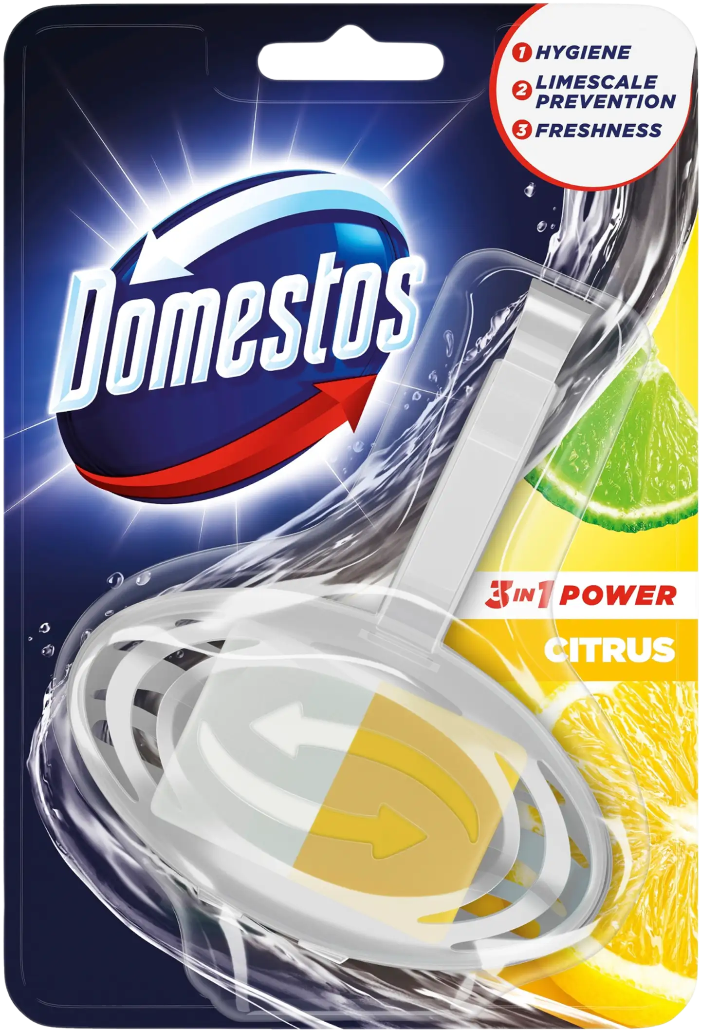 Domestos 3in1 Citrus fresh WC-raikastin 1x35g