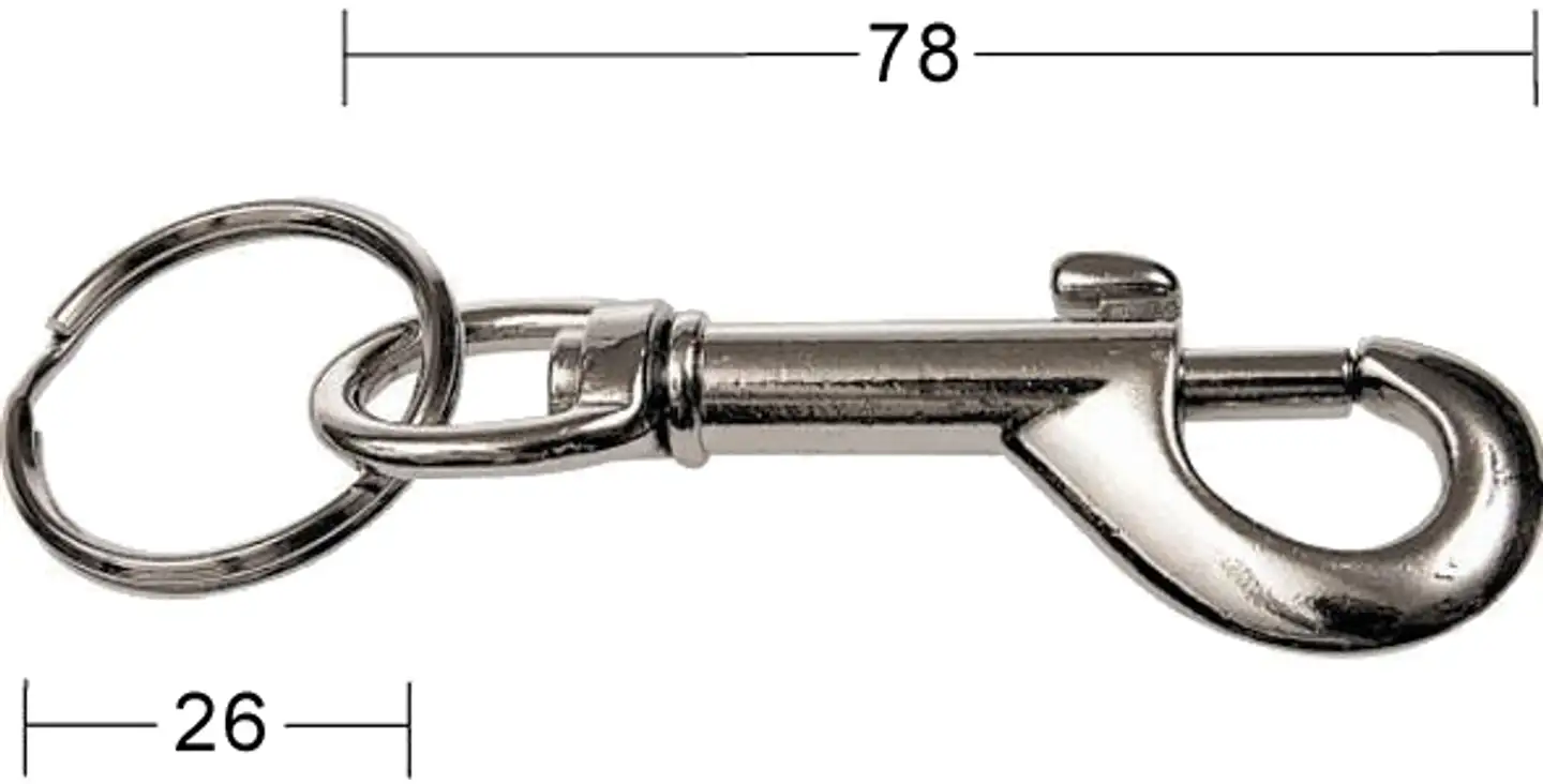 Karabiinihaka 50-5 78 mm niklattu - 1