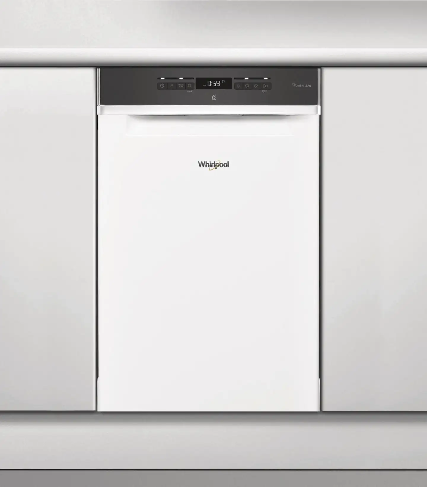 Whirlpool astianpesukone WSUO 3023 PF valkoinen 45cm - 2