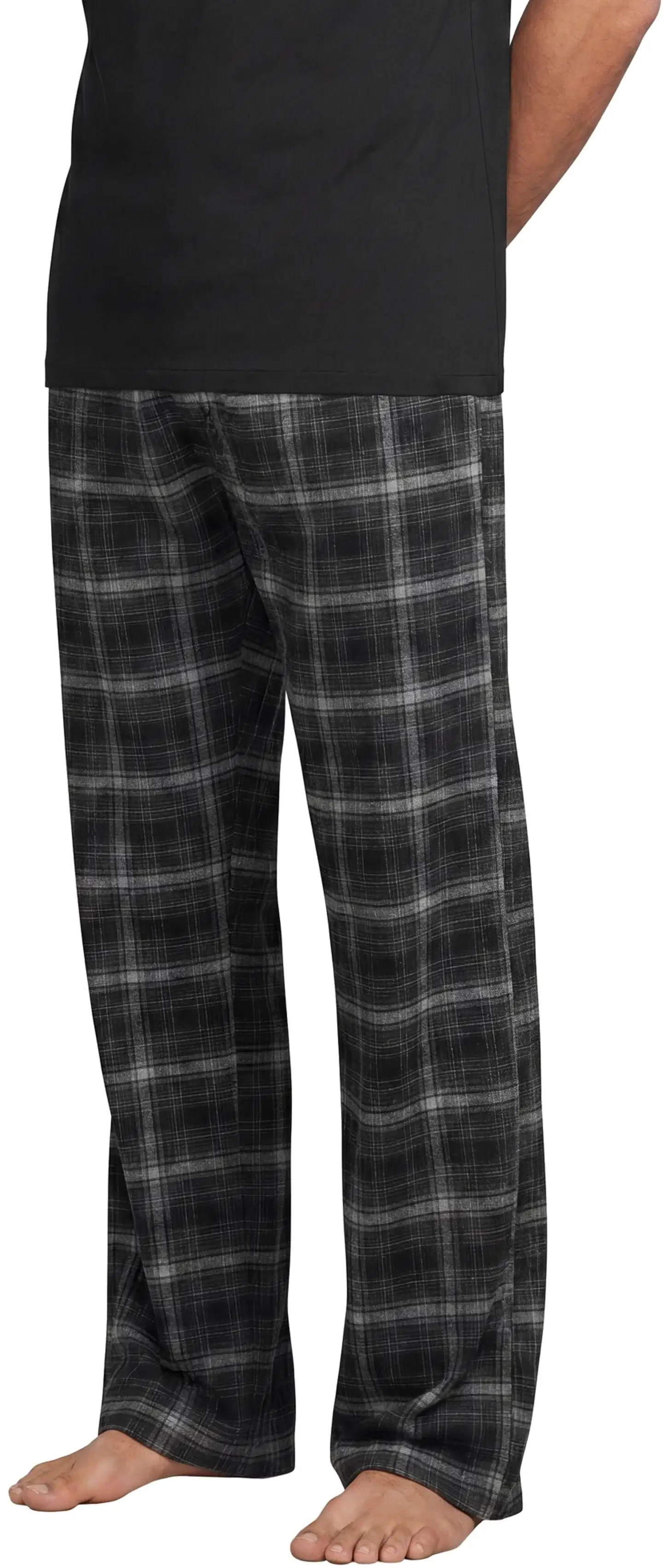 House miesten flanellihousut 191H382615 - BLACK - 1
