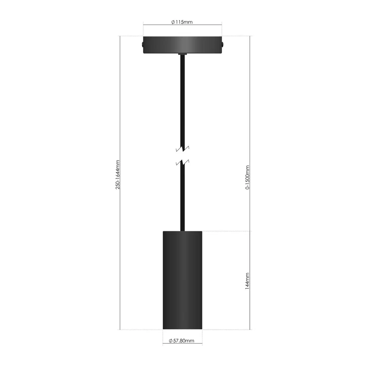 Philips Hue ripustusjohto Lightguide lampuille E27 kannalla musta - 3
