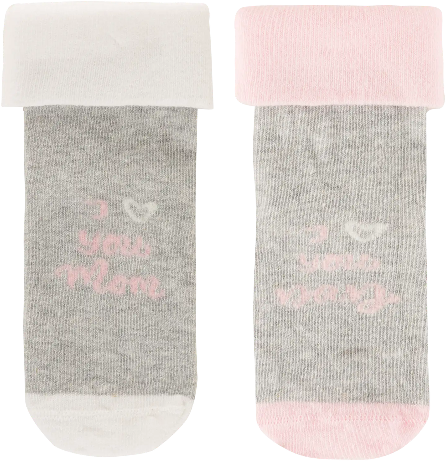 House vauvojen sukat Mum&Dad 2-pack - Grey Pink - 1