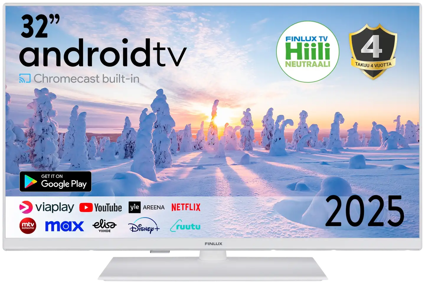 Finlux 32" FullHD Android Smart LED TV 32G8.2WCI valkoinen - 1