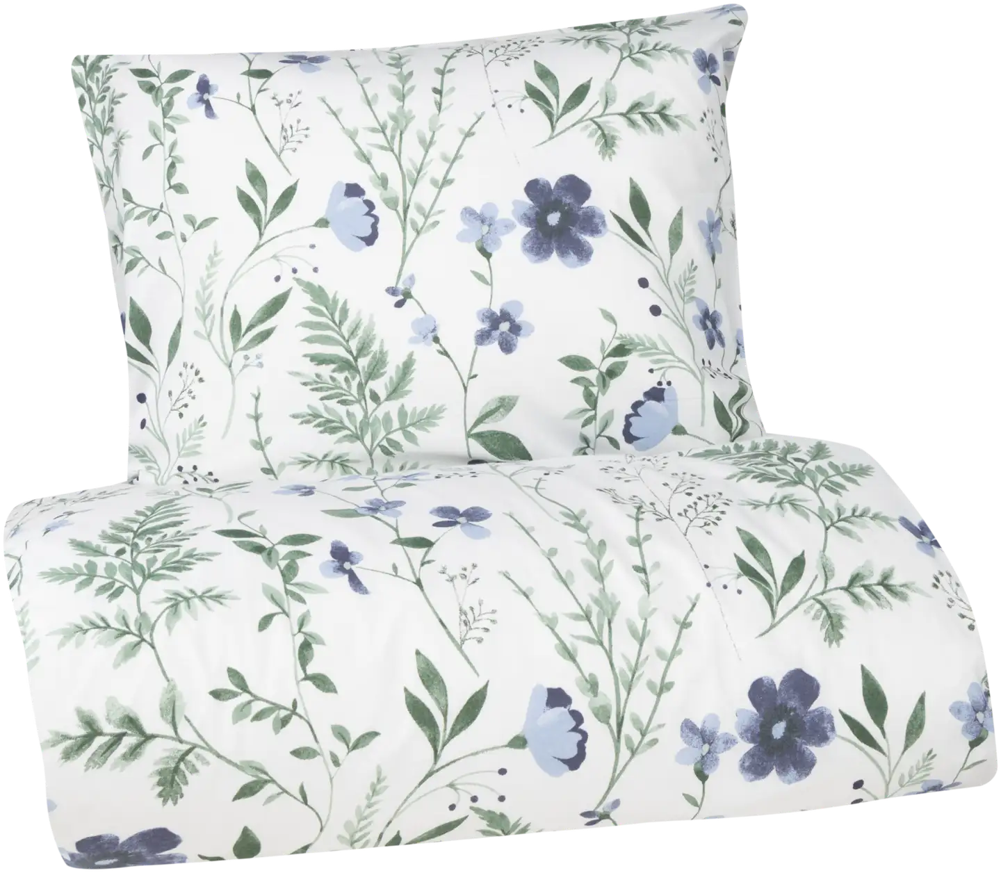 Xtra pussilakanasetti Wild Flowers 150x210 cm vaaleansininen - 1