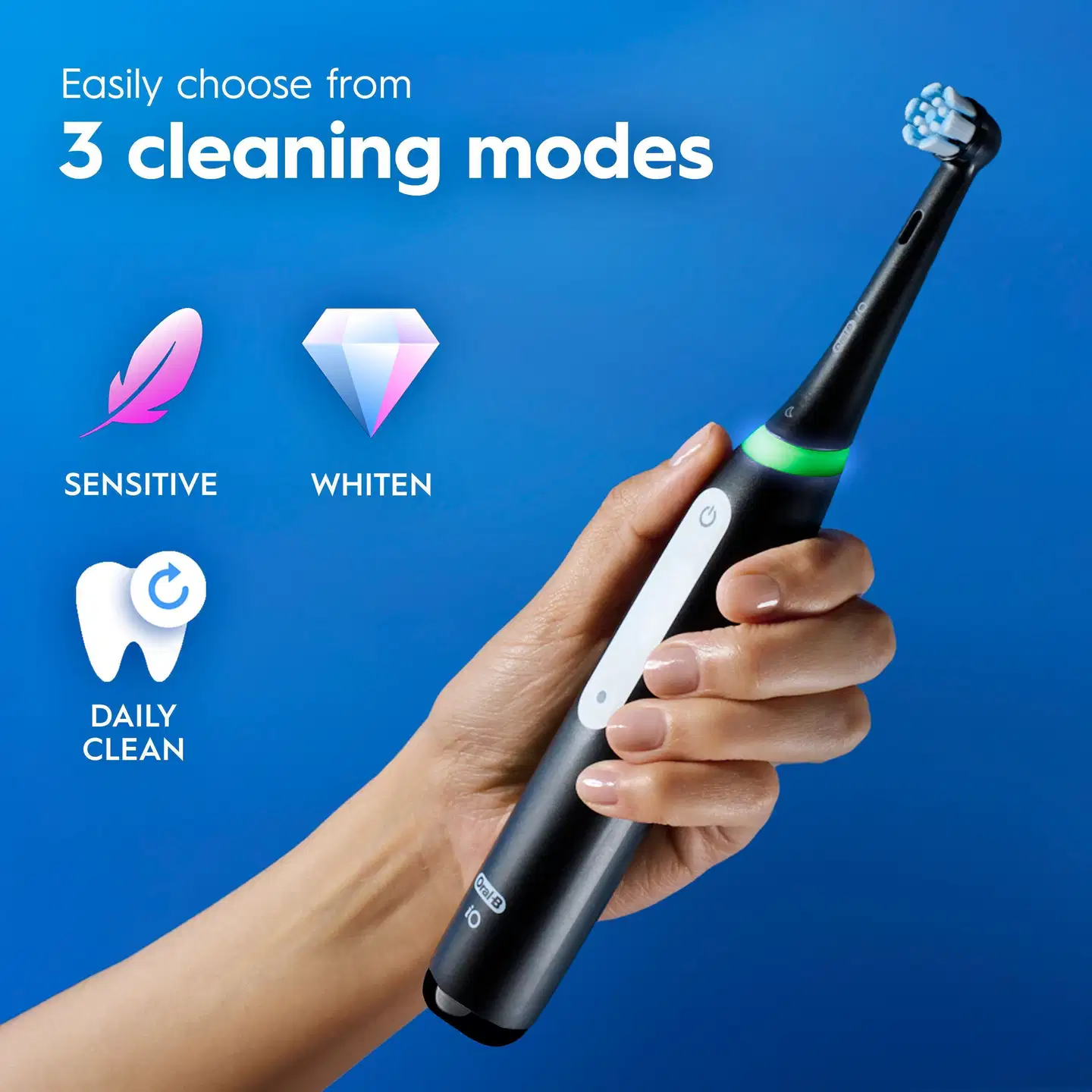 Oral-B iO3 -sähköhammasharja, Giftset, musta, 4 vaihtoharjaa, Matkakotelo - 9