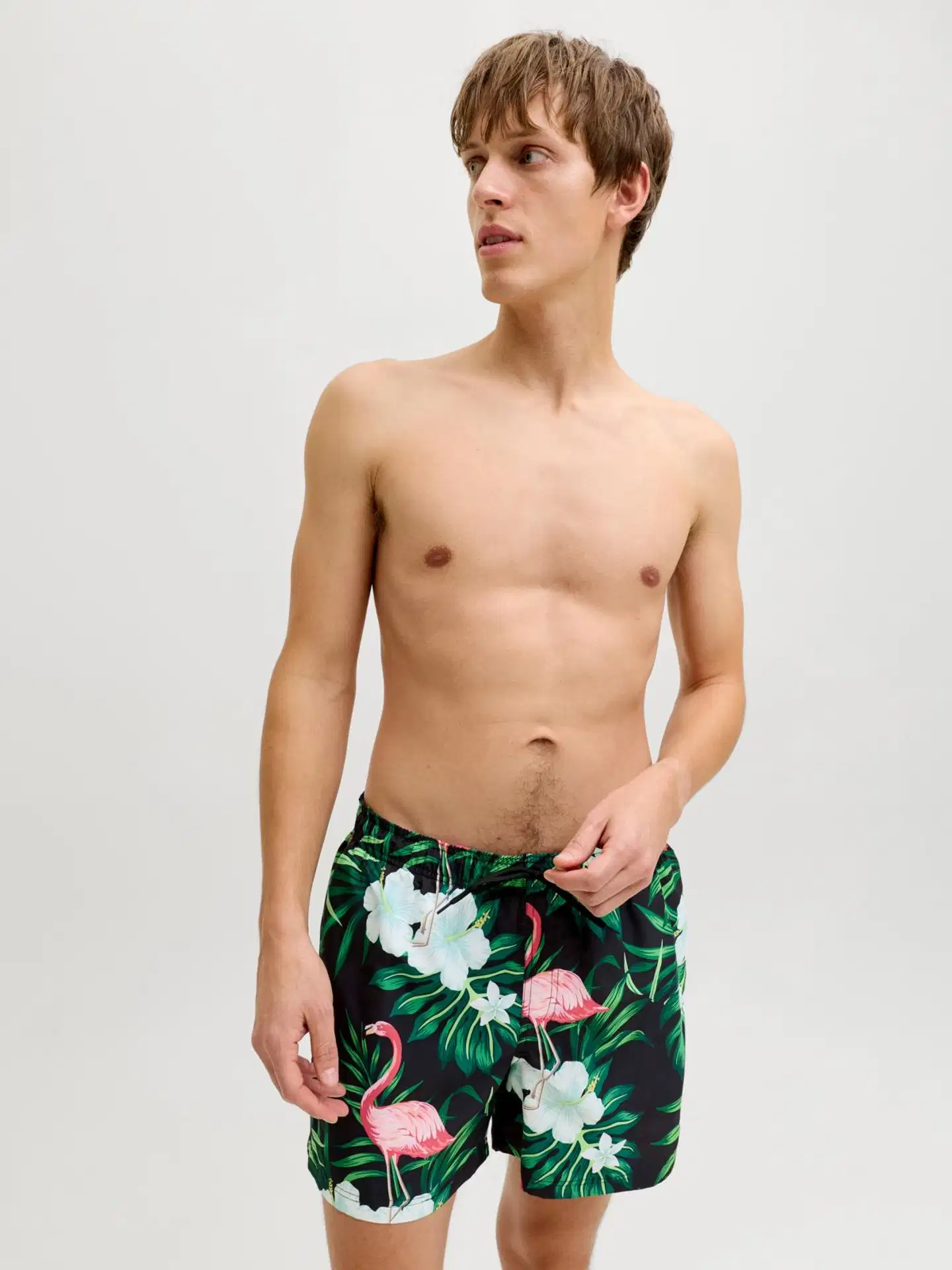 JJ REBEL miesten uimashortsit Jrebhawaii - BLACK - 4