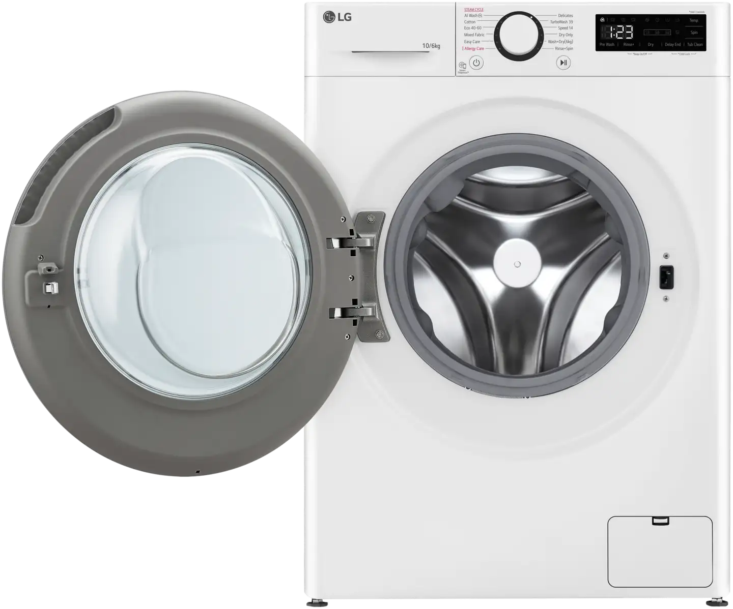 LG kuivaava pyykinpesukone F4Y5RRP1WY 10/6kg valkoinen - 2