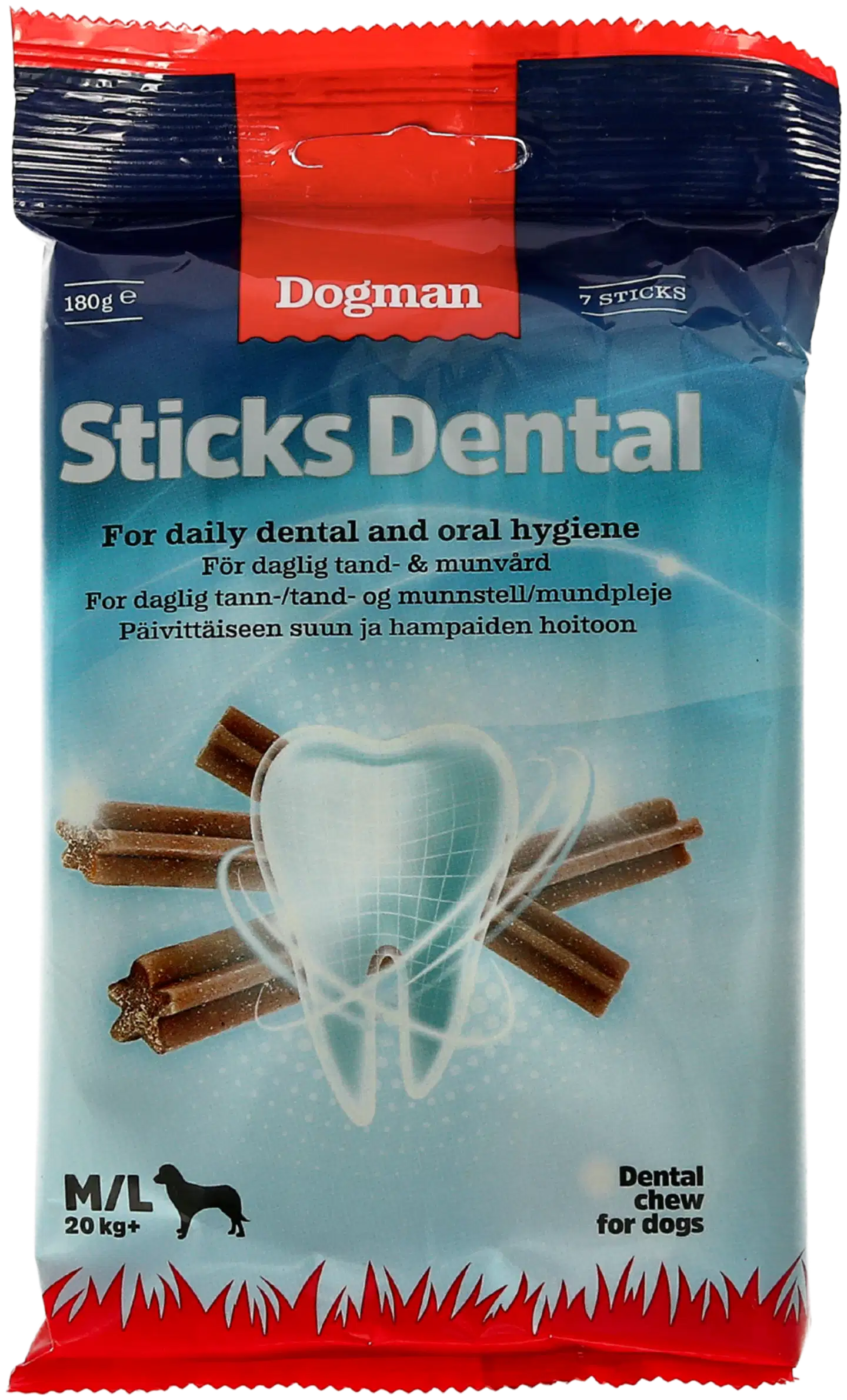 Dogman Sticks Dental M/L 7-pack 180g
