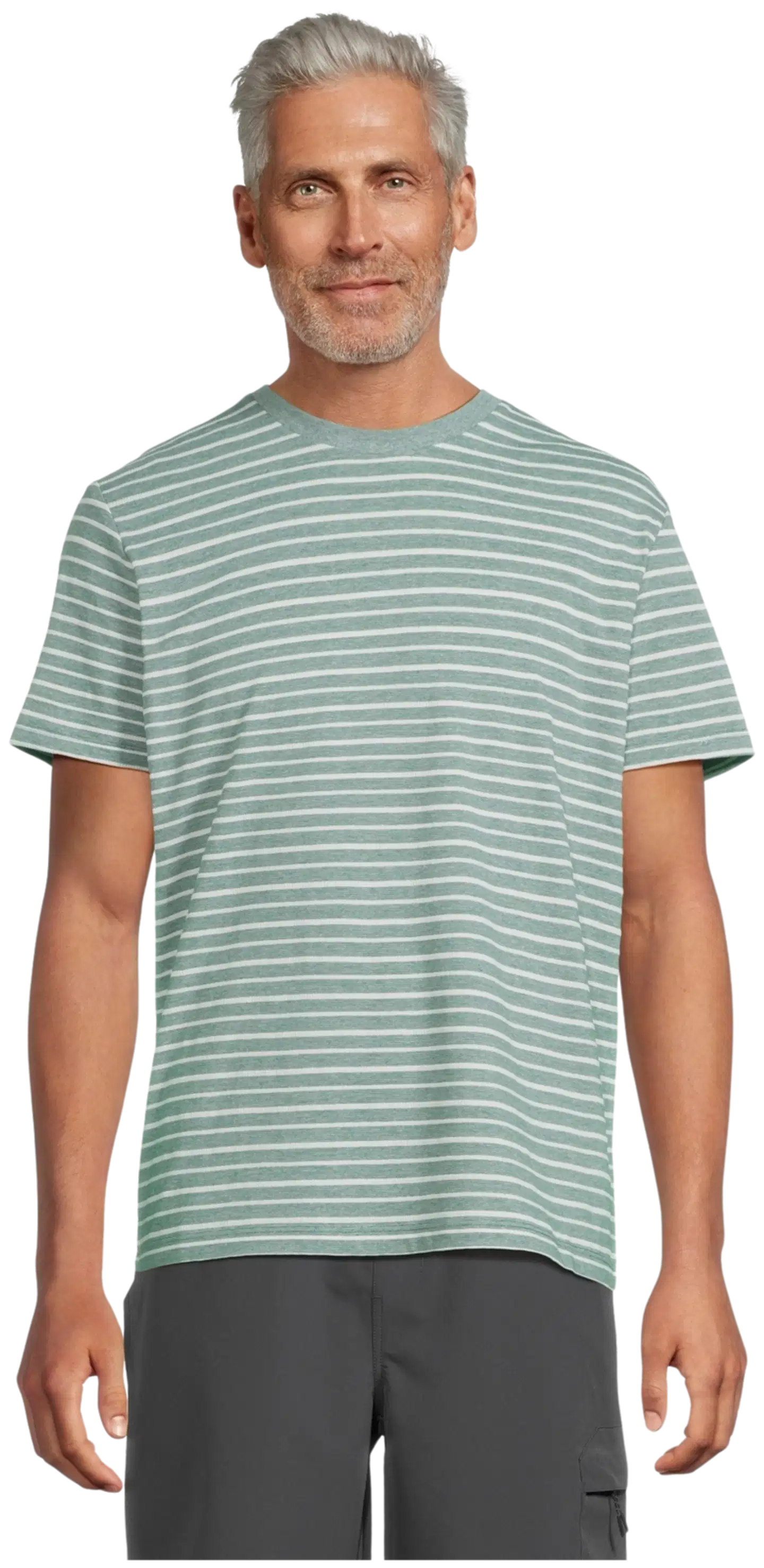 TEX miesten raidallinen t-paita I275381 - Green - 1