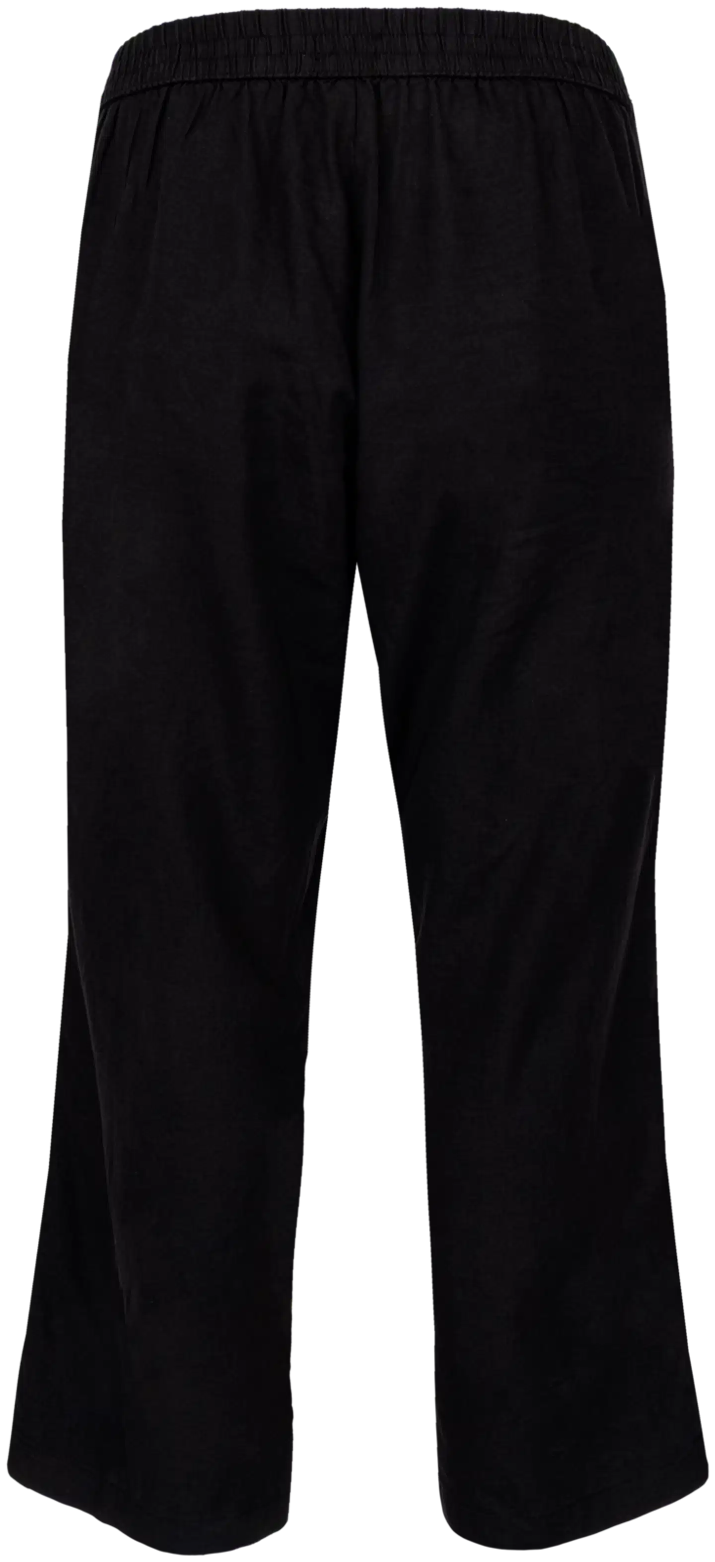 House naisten pellavasekoitehousut 222HP16332, D-mitoitus - Black linen - 3