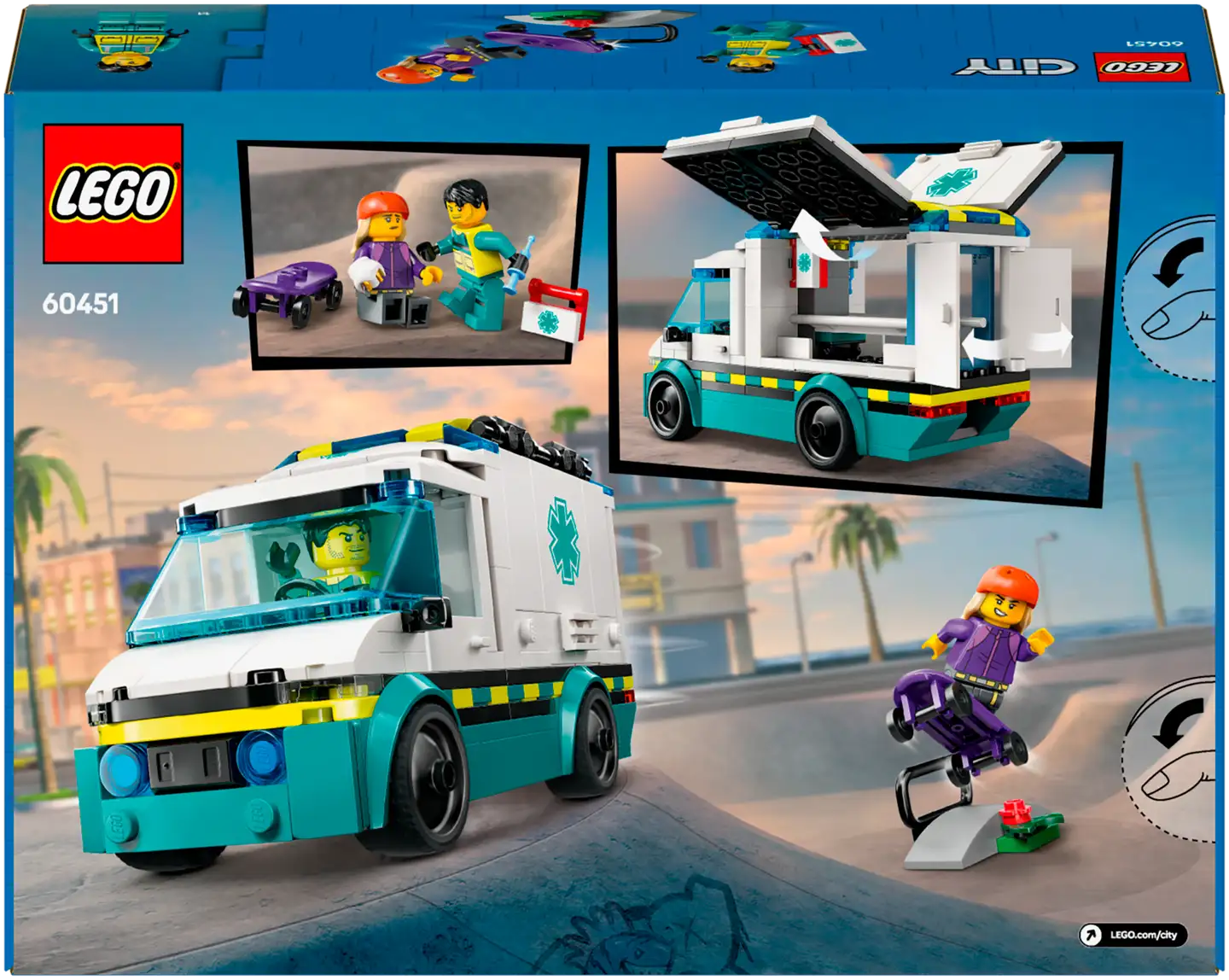 LEGO® City Great Vehicles 60451 Ambulanssi hälytysajoihin - 3