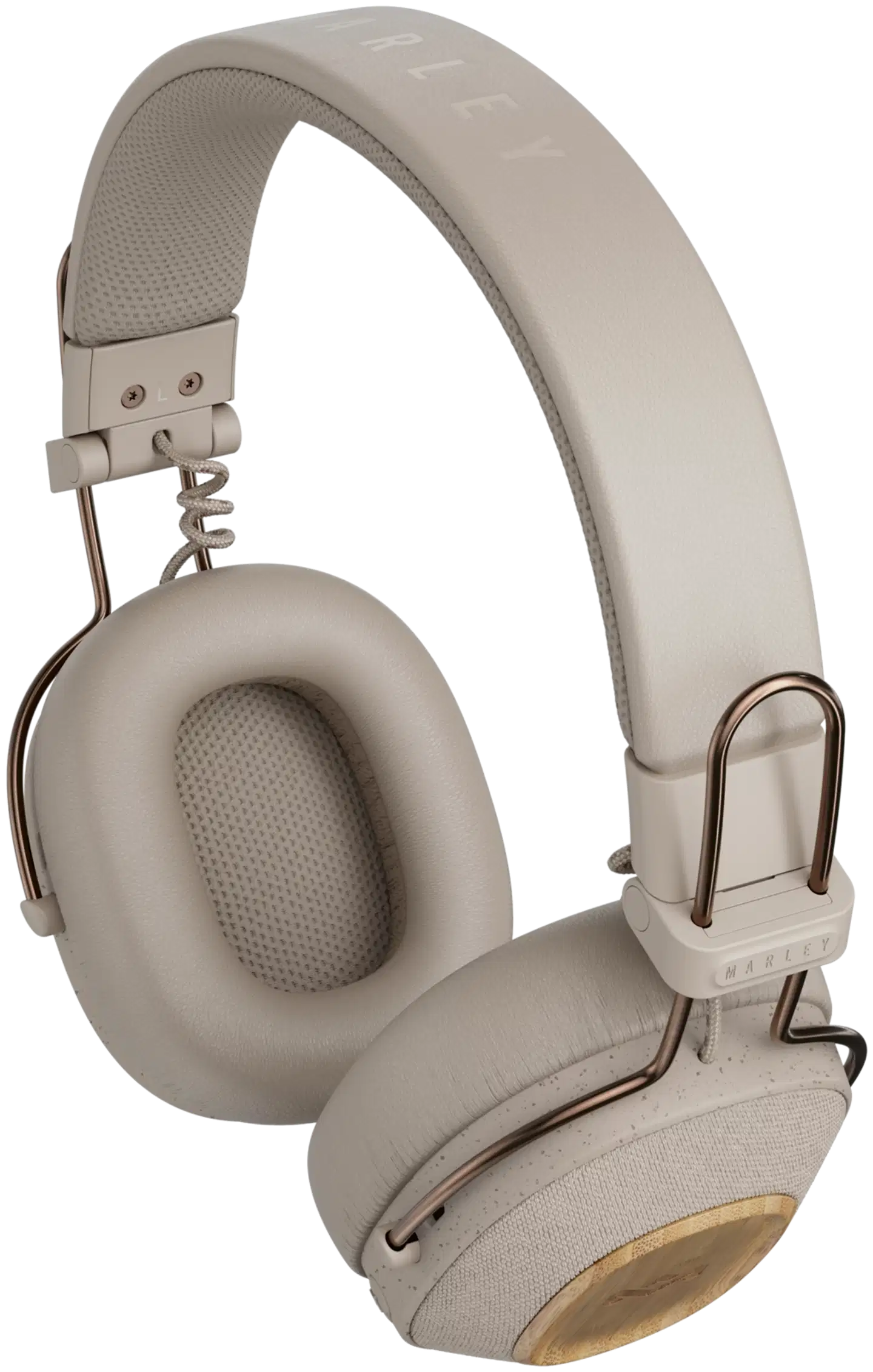House of Marley langattomat sankakuulokkeet Positive Vibration Riddim, beige/puu - 2