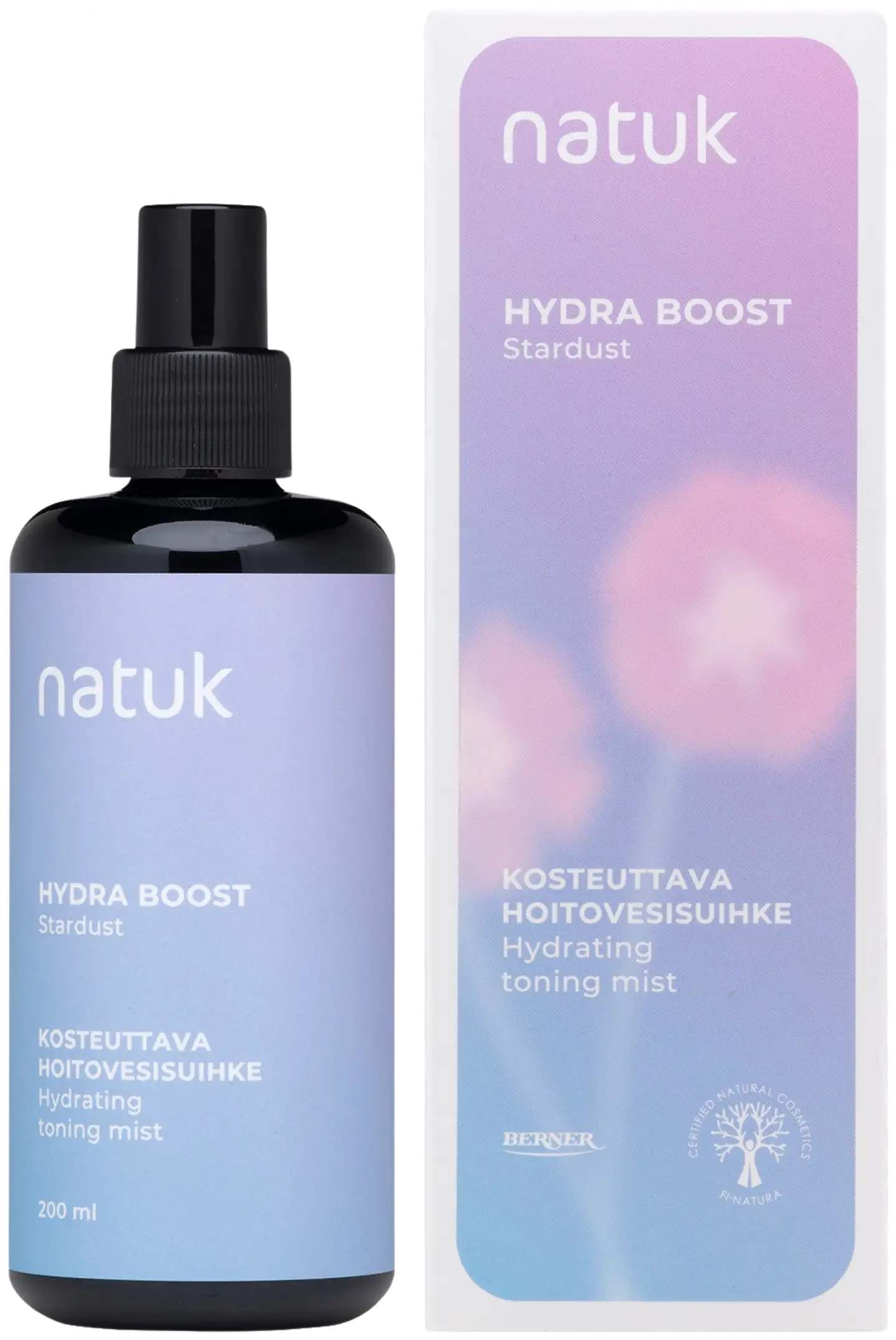 Natuk Hydra Boost 200ml Kosteuttava hoitovesisuihke - 1