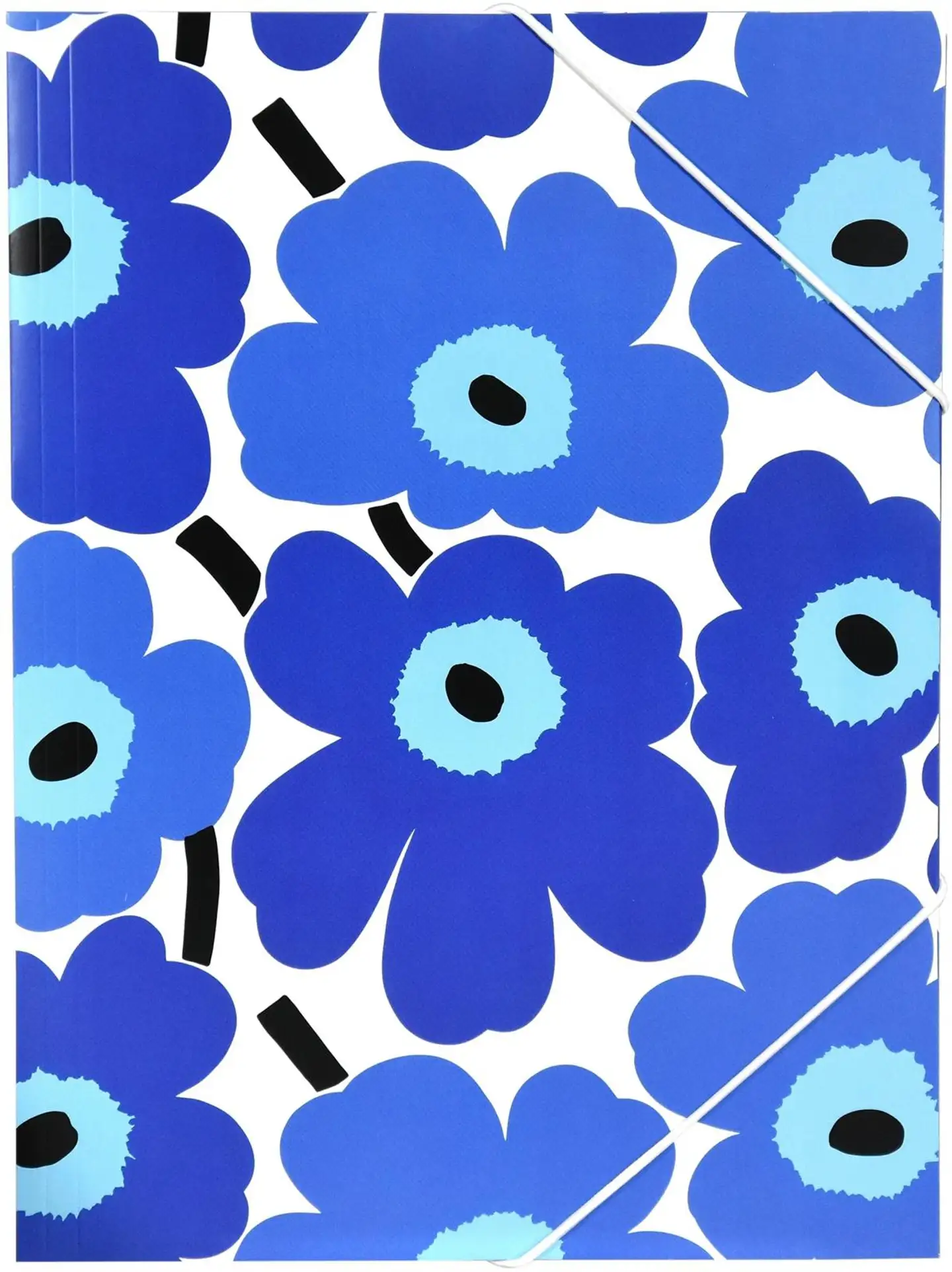 Marimekko kulmalukkokansio unikko sininen - 1