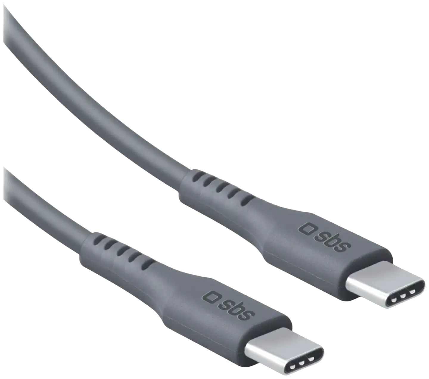 SBS USB‑C-kaapeli 60W, 2 m, harmaa - 1