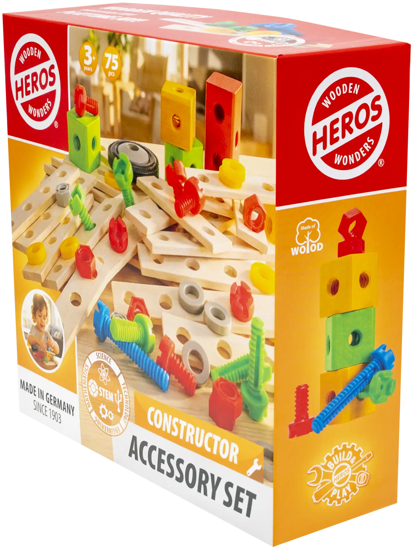 Heros Rakennussarja Constructor Rakentajan lisälajitelma 75 osaa - 3