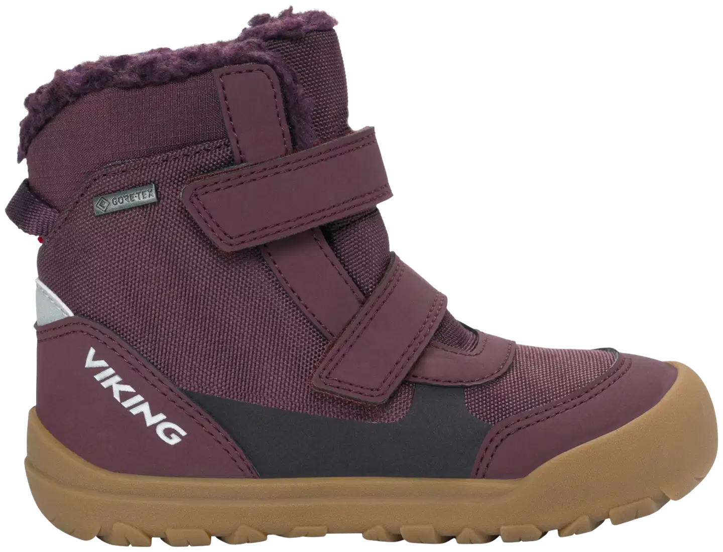 Viking lasten GTX talvikengät Spruce Barefoot - Wine - 1