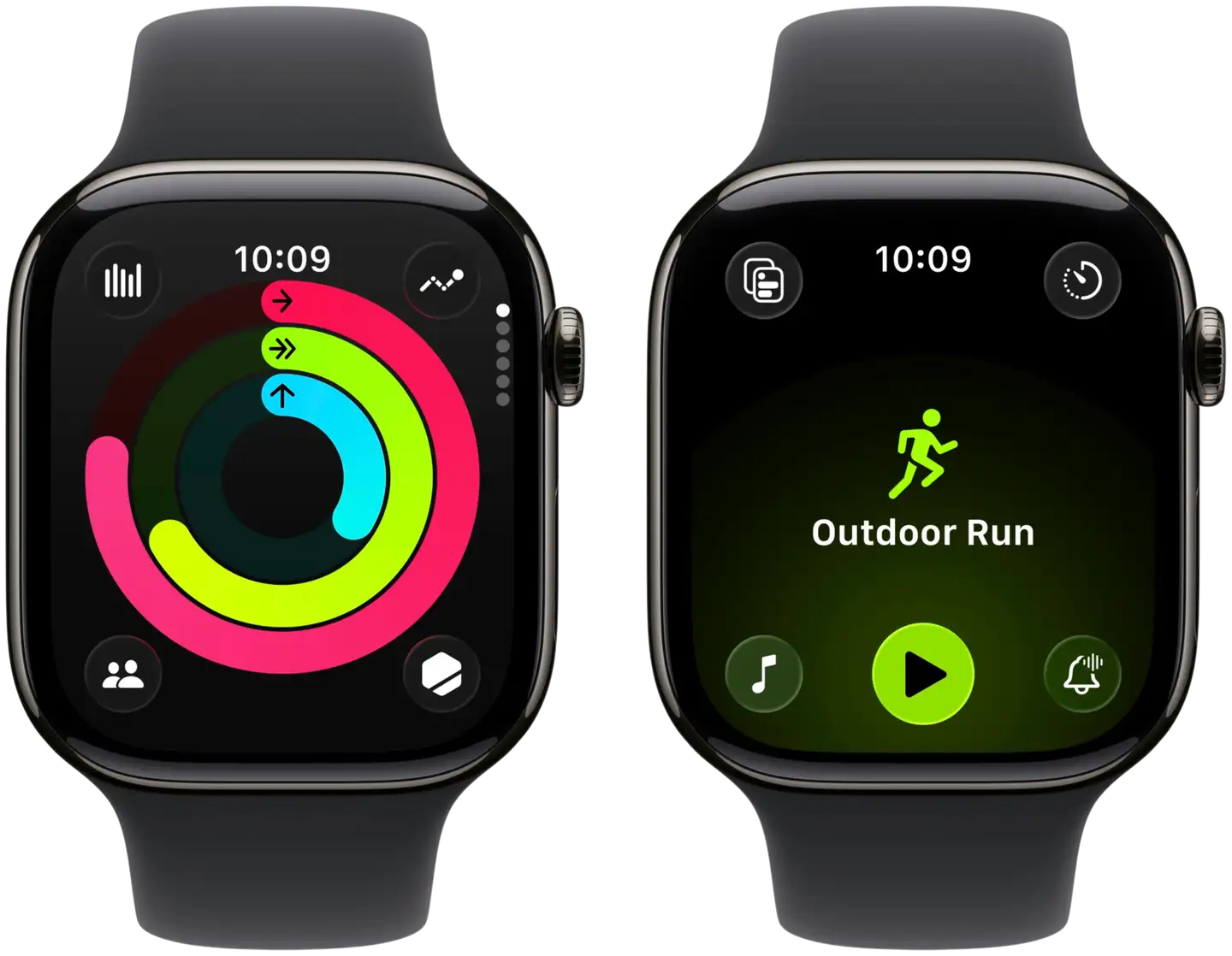 Apple Watch Series 11 GPS + Cellular 46mm titaani kotelo, musta sport ranneke - M/L - MFD24QN/A - 4