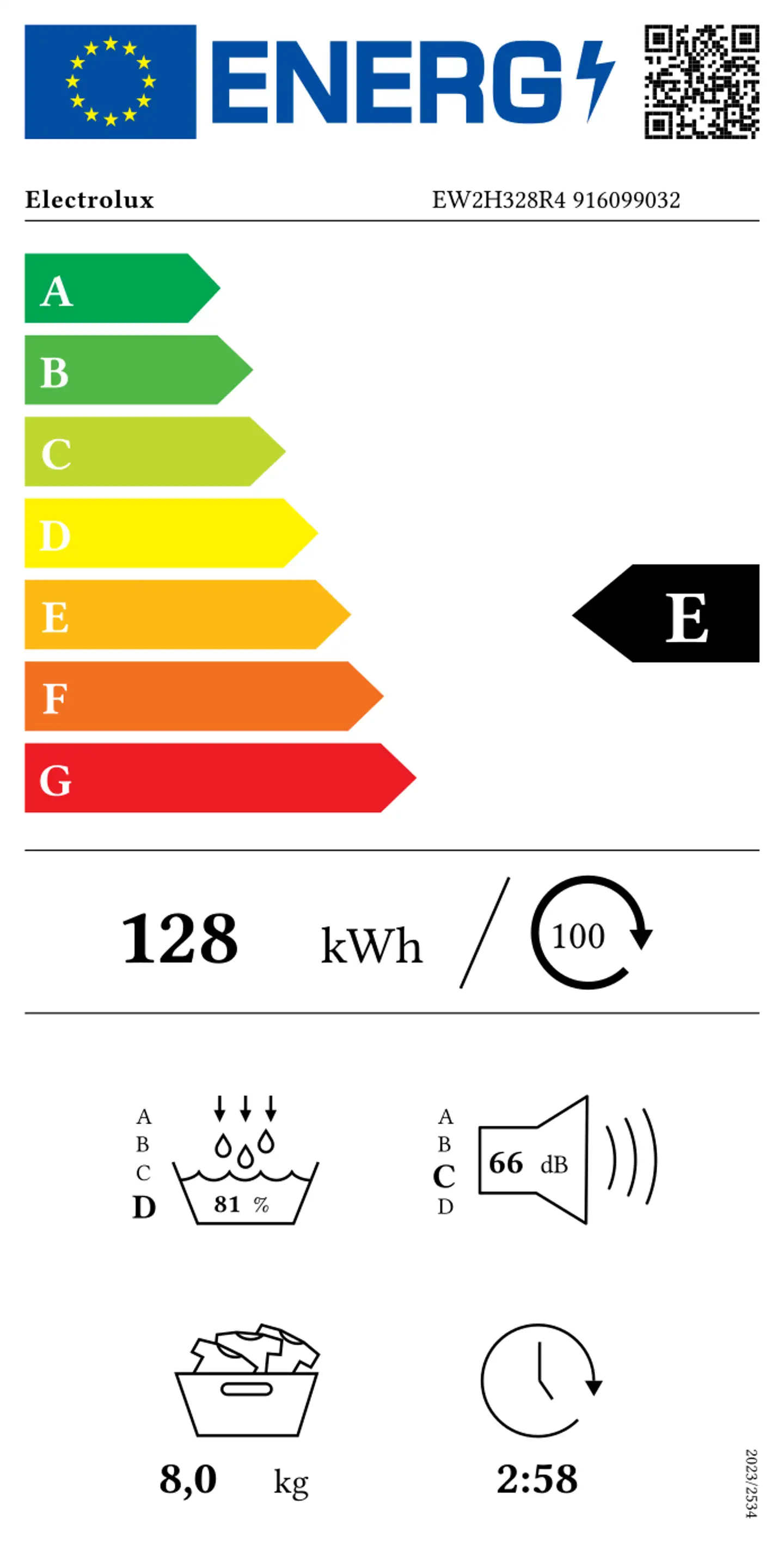 Electrolux kuivausrumpu EW2H328R4 valkoinen - 8