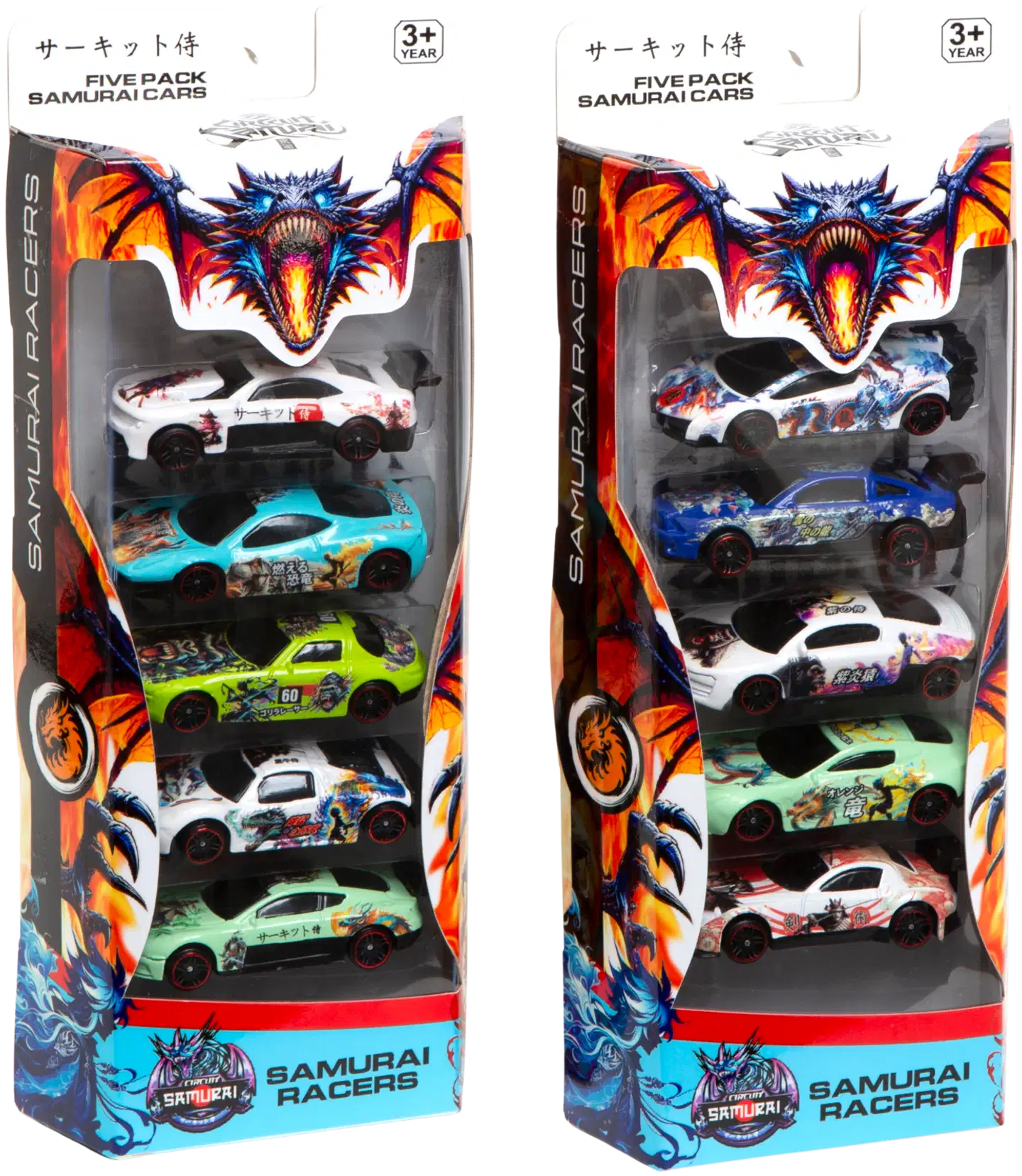 Circuit Samurai diecast kilpa-auto 5 kpl