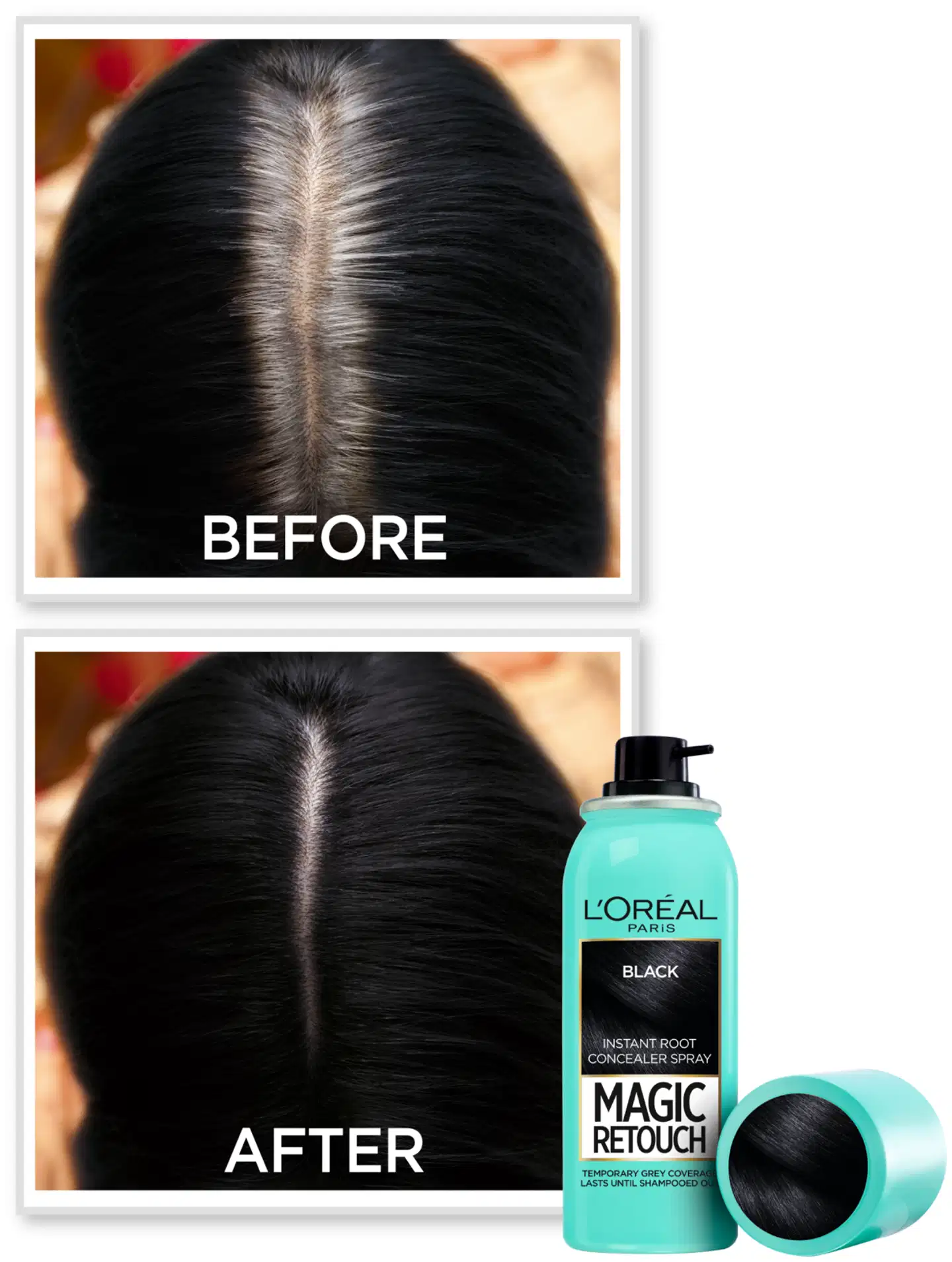 L'Oréal Paris Magic Retouch Black Suihkutettava tyvisävyte 75ml - 5