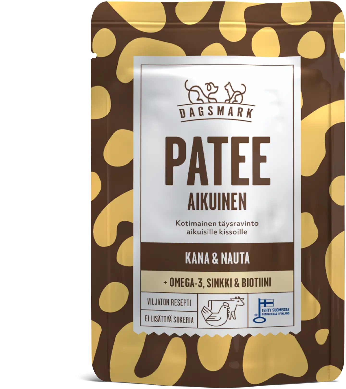 Dagsmark PATEE aikuinen, kana-nauta täysravinto aikuisille kissoille 70 g