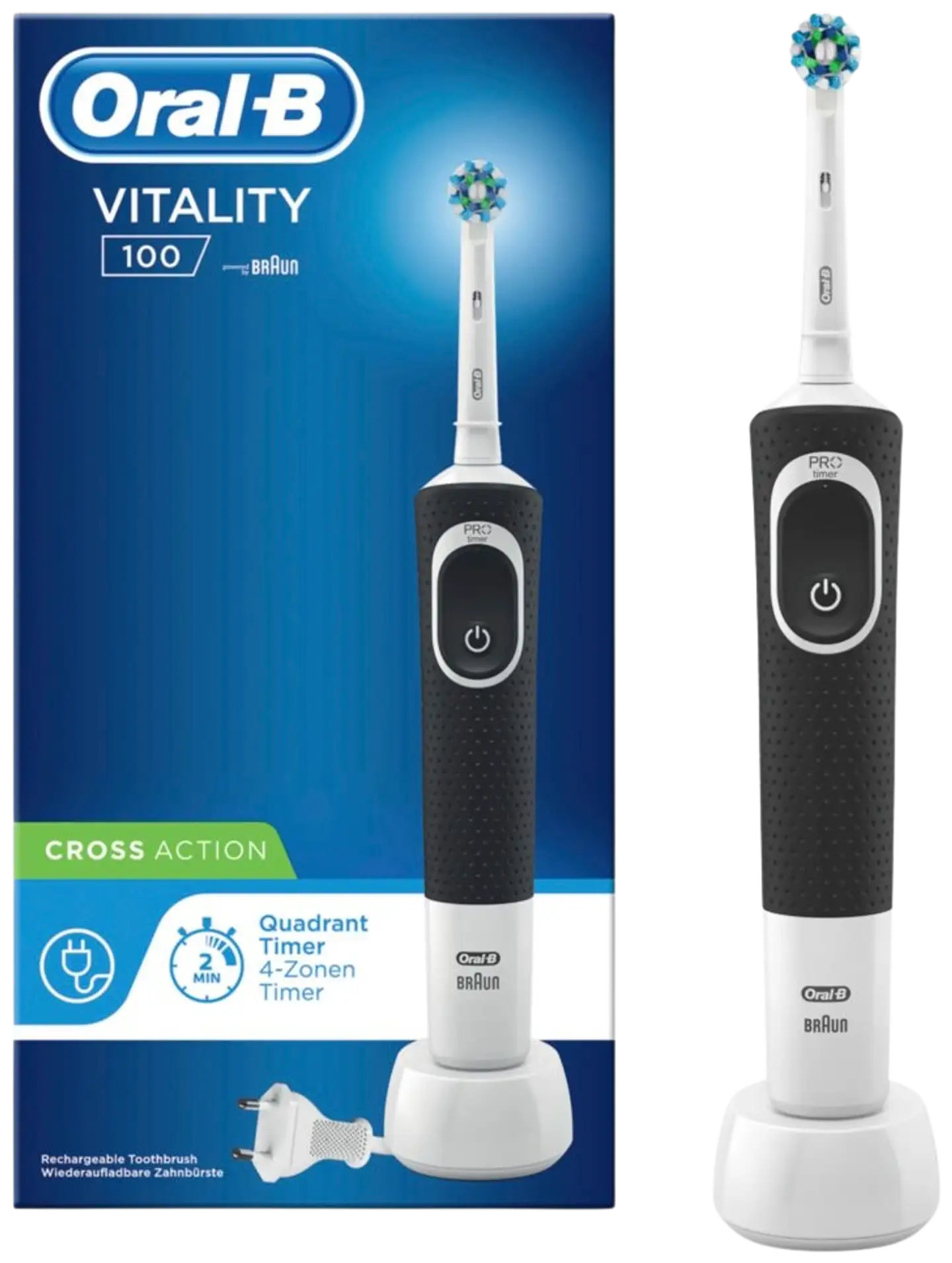 Oral-B Vitality 100 Black Cross Action sähköhammasharja