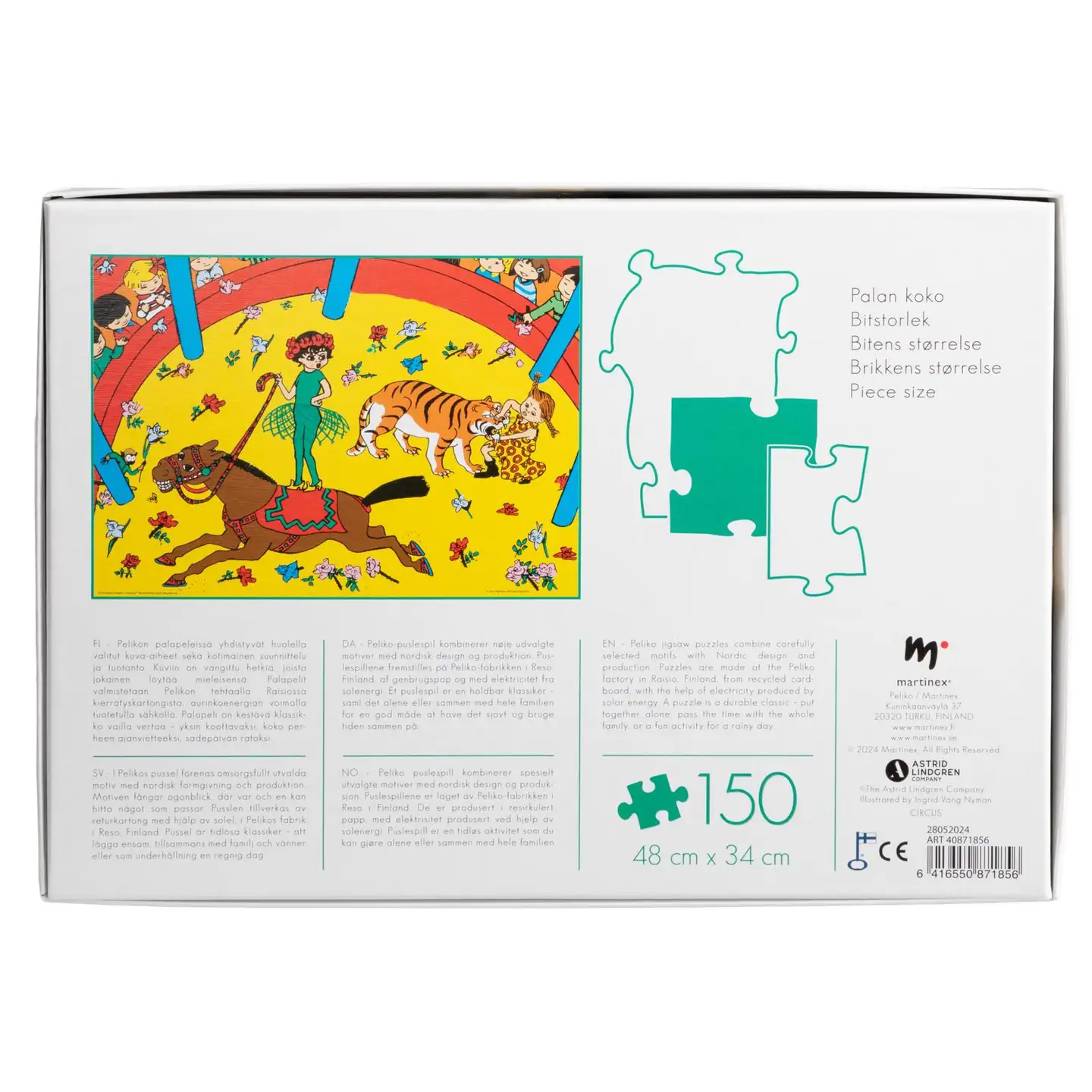 Peliko Peppi Pitkätossu palapeli 150 palaa sirkus - 3