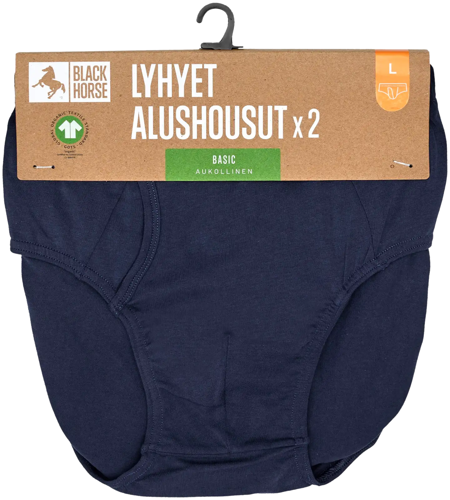 Black Horse miesten lyhyet alushousut Basic aukollinen 2-pack - tummansininen - 2