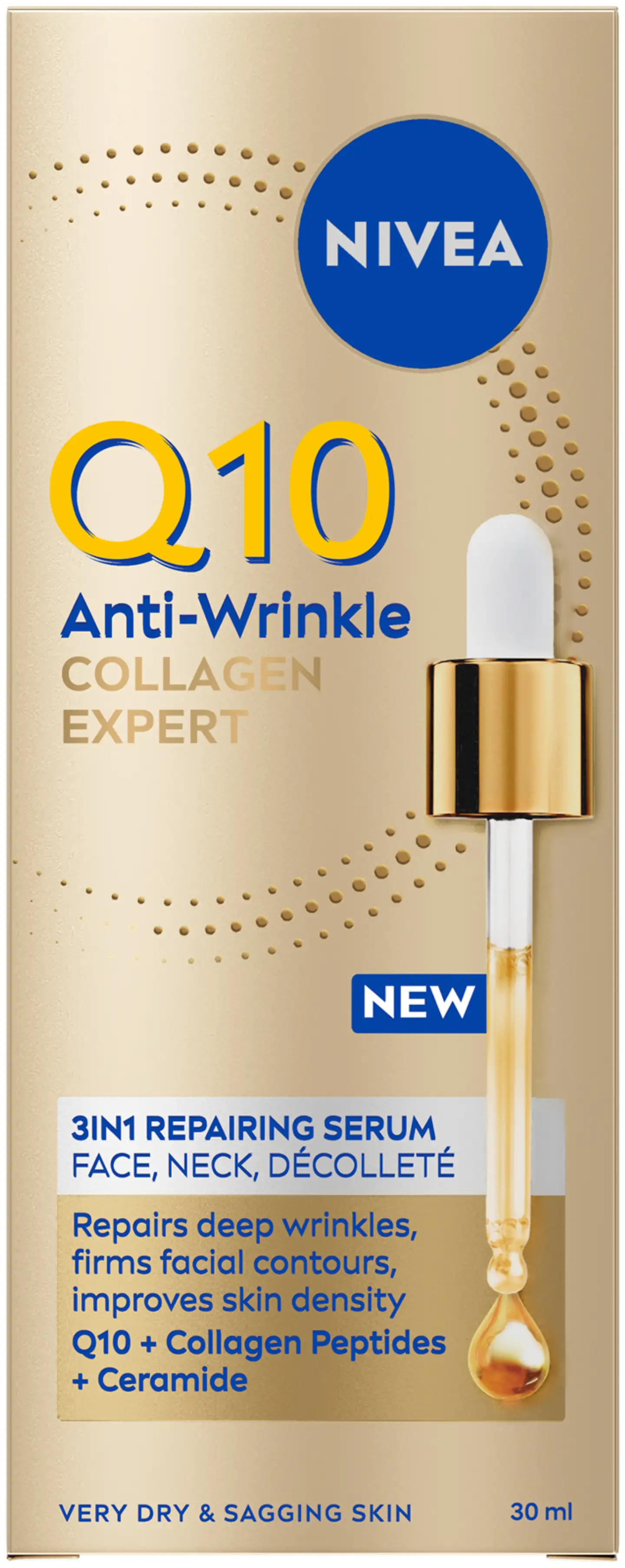 NIVEA 30ml Q10 Anti-Wrinkle Collagen Expert 3in1 Repairing Serum -kasvoseerumi - 1