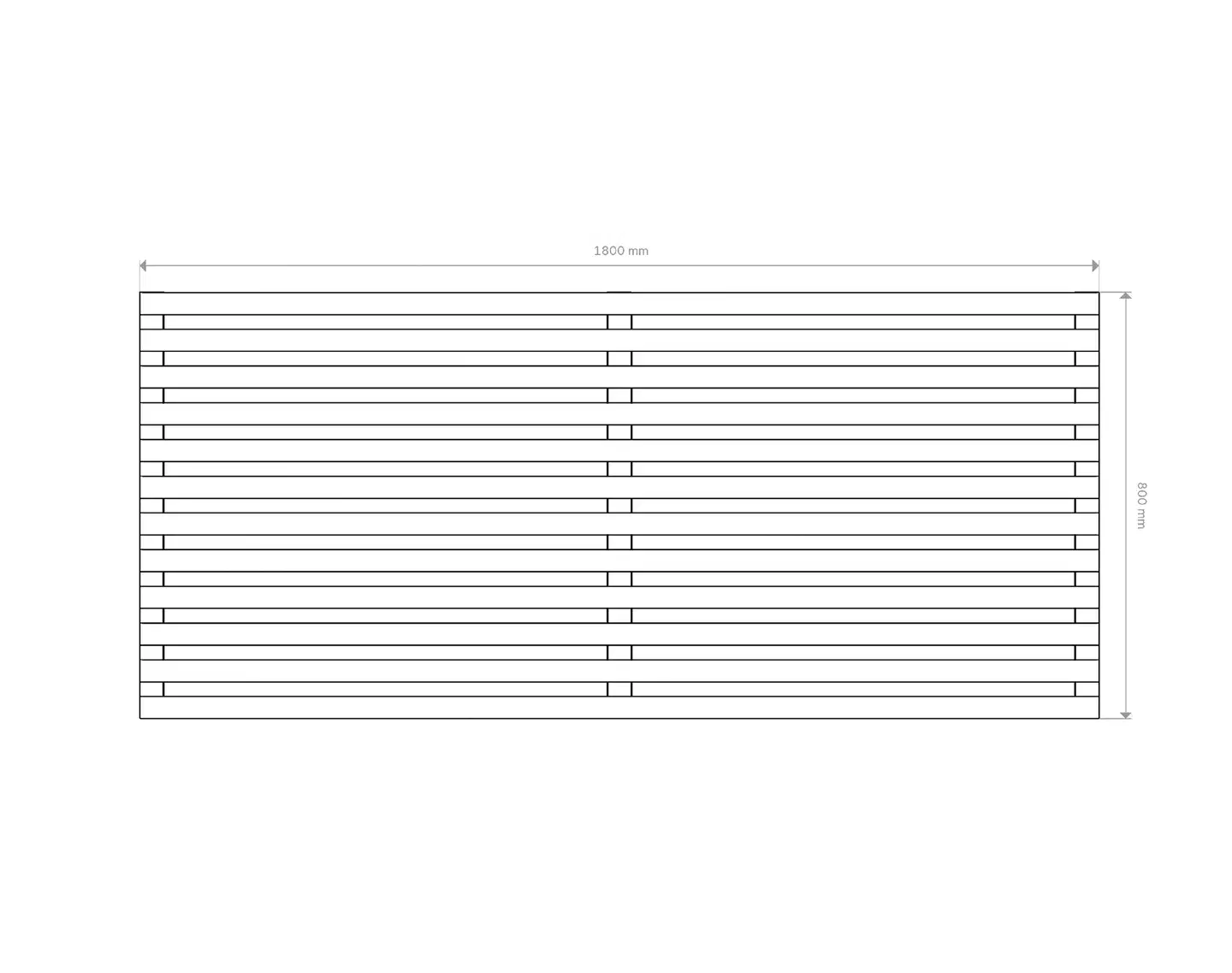 Miljöörakennus aitaelementti vaalean harmaa 180 x 80 x 7 cm - 3