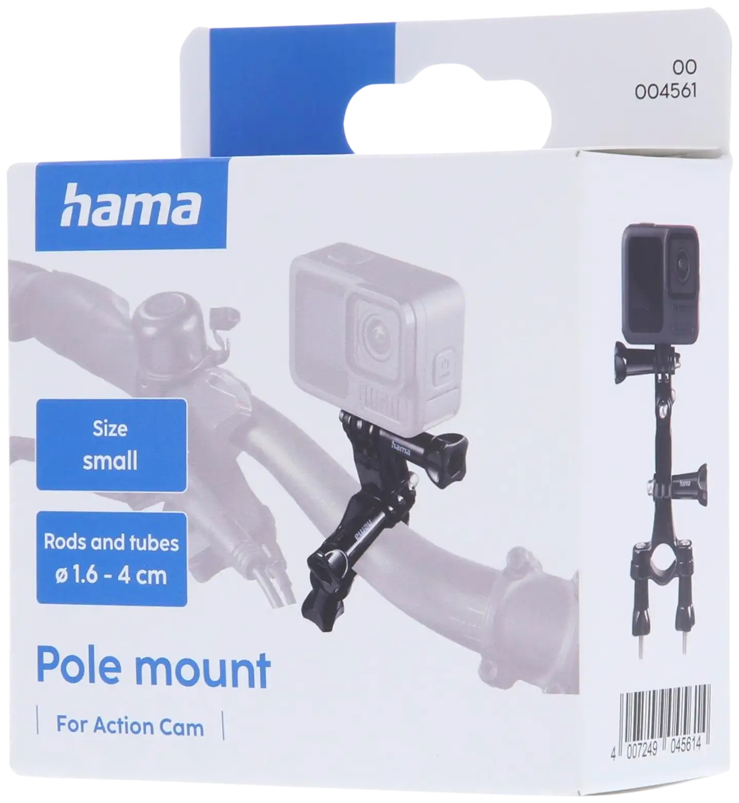 Hama tankokiinnike Small GoPro-kannalla tankoihin halkaisijaltaan 1,6 - 4,0 cm - 4