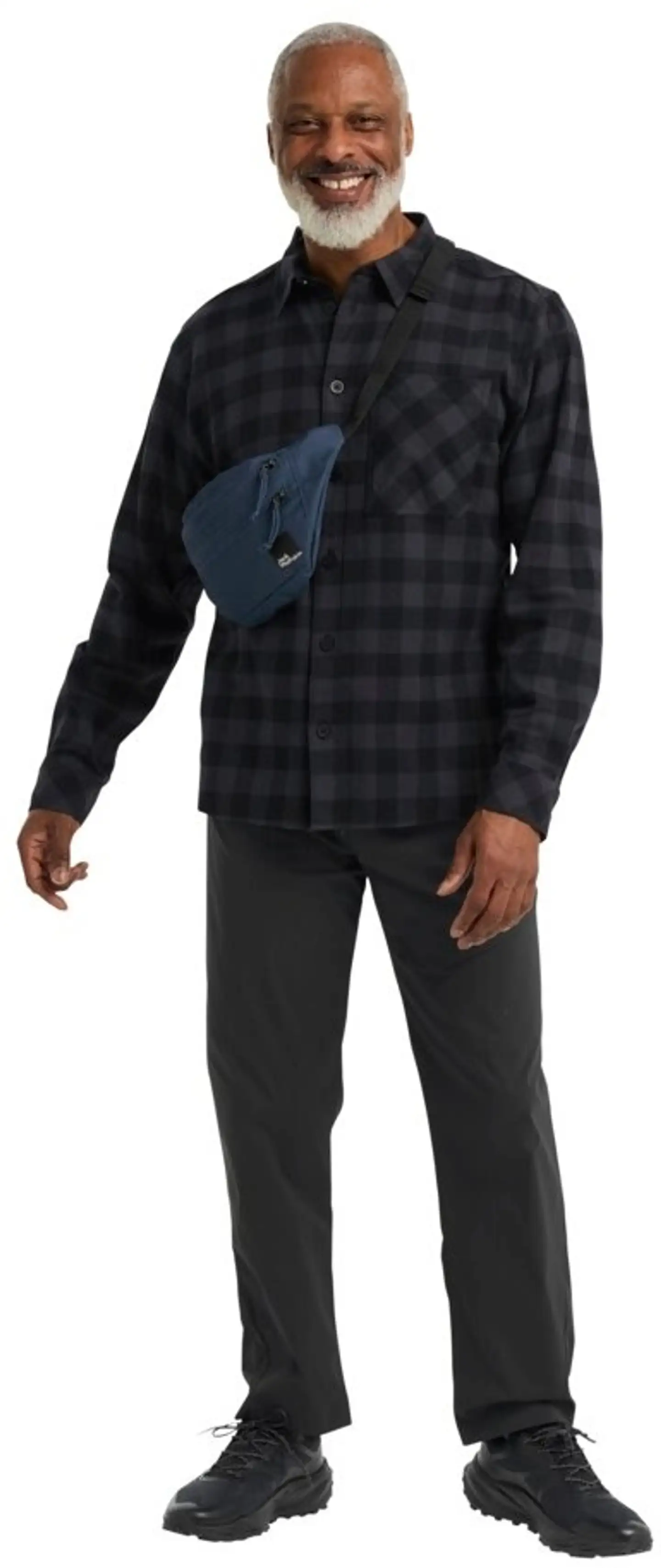 Jack Wolfskin miesten flanellipaita Lite - check black - 6