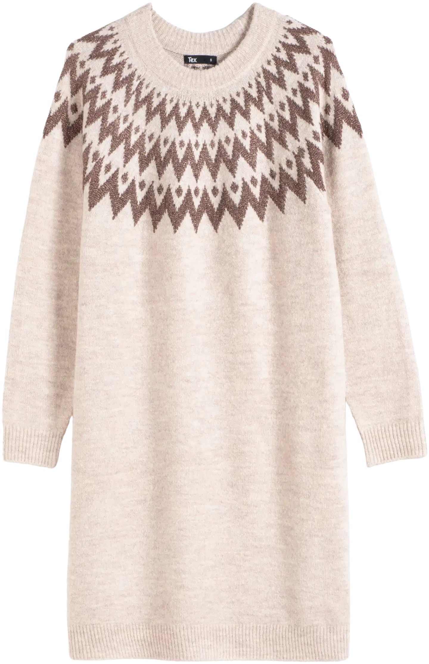 TEX naisten neuletunika I291487 - BROWN - 5