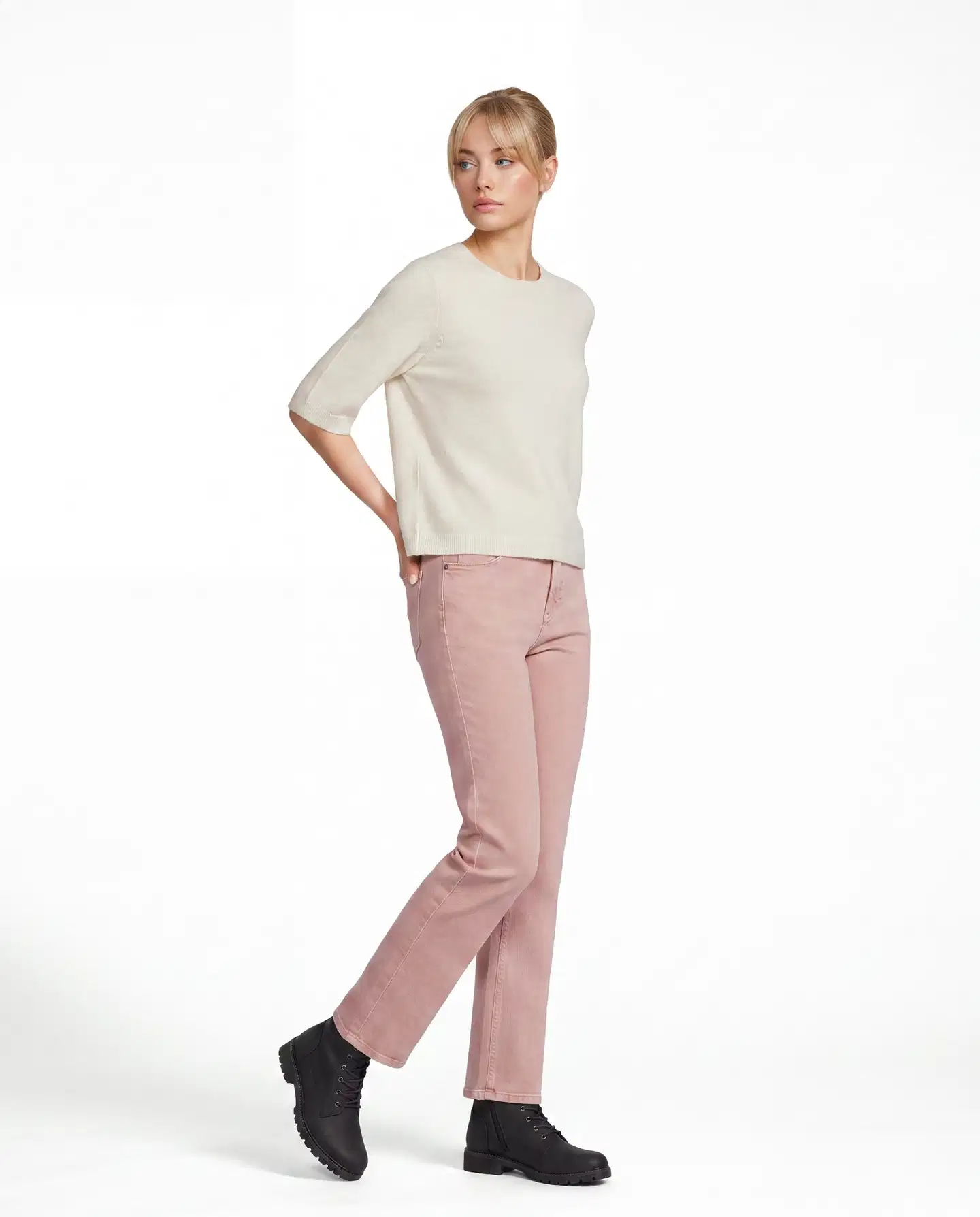 London Fog naisten neule Mohair 213L264001 - white - 6