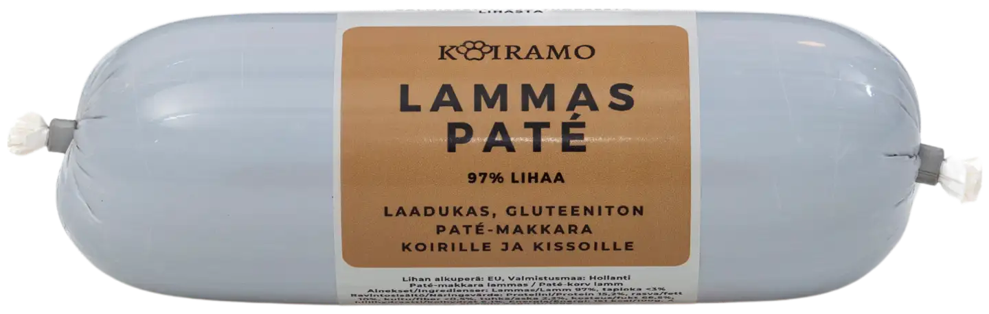 Koiramo Lammas Paté-makkara gluteeniton 400g koiralle - 1