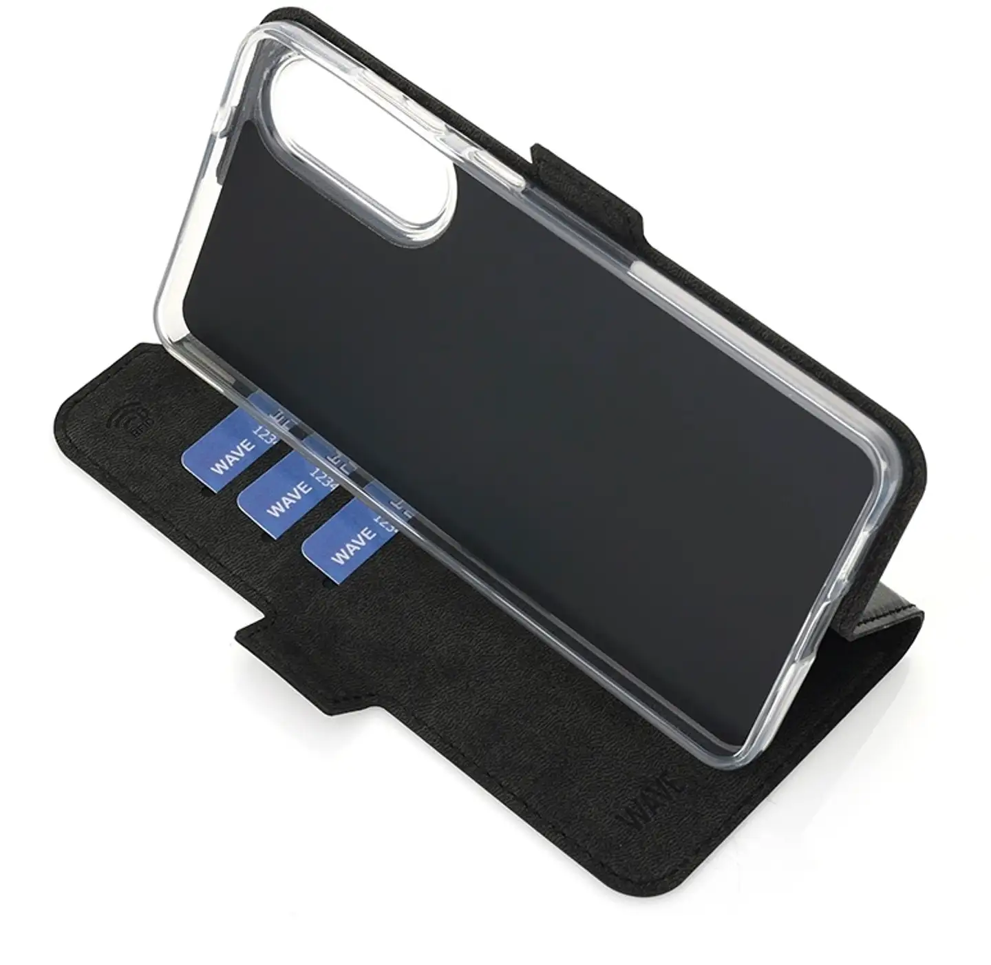 Wave Book Case, Samsung Galaxy S25 Edge 5G, Musta - 5