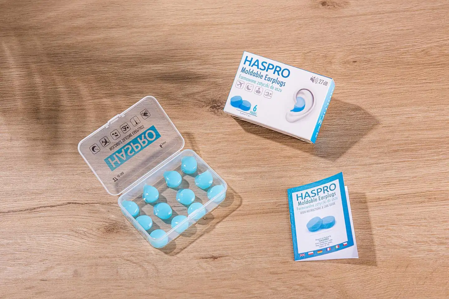 Haspro MOLDABLE silikonikorvatulpat sininen 6 paria - 7