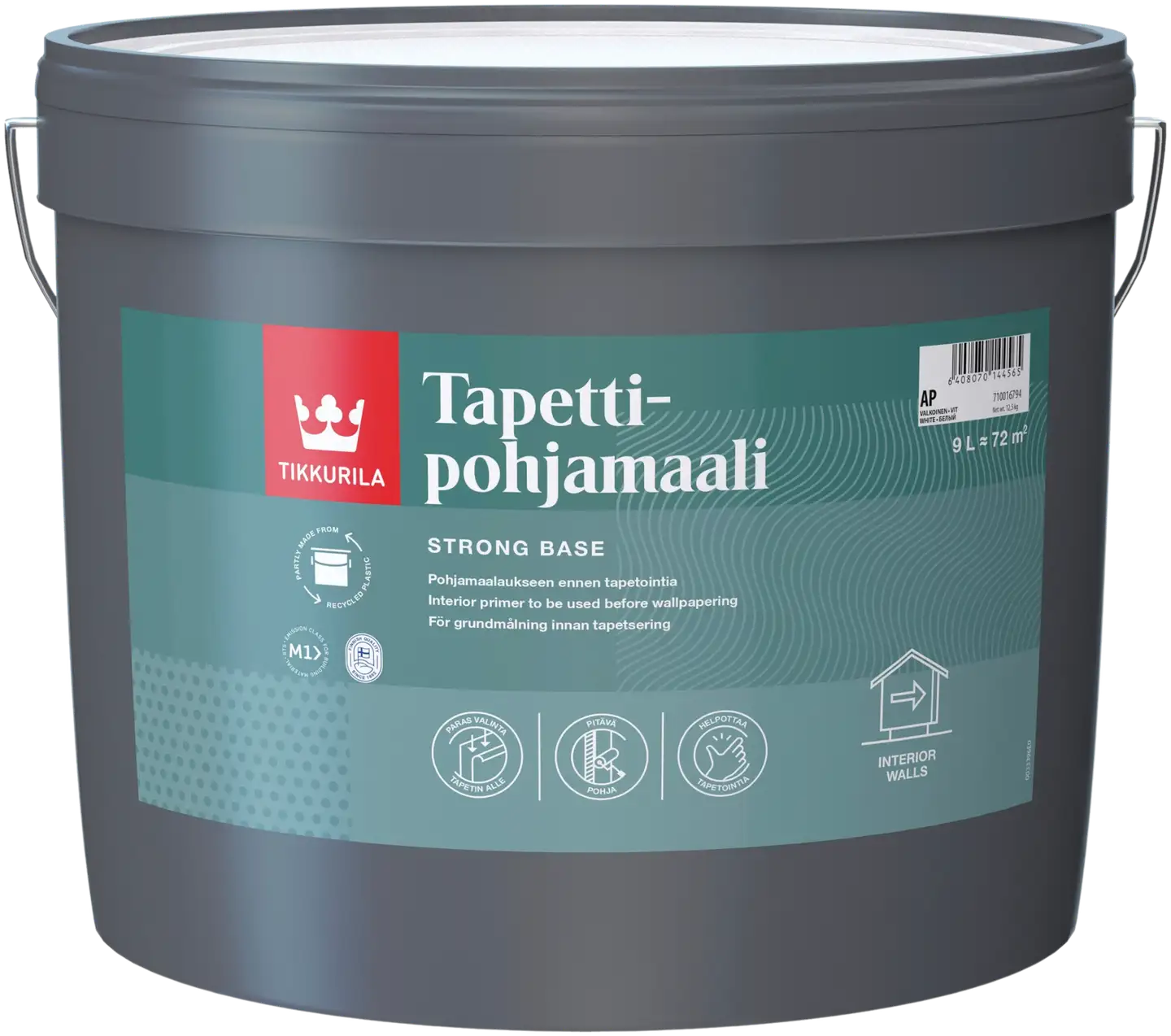 Tikkurila Tapettipohjamaali 9 l AP valkoinen sävytettävissä täyshimmeä