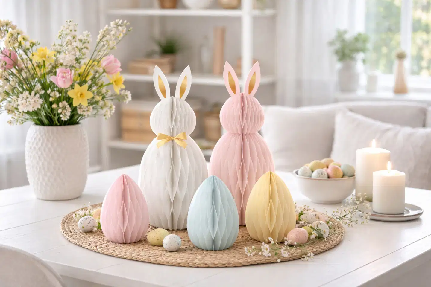 Toyrock Paperikennopuput  (2 kpl) 11*25 cm ja pääsiäismunat (3 kpl) 9*15 cm - 5